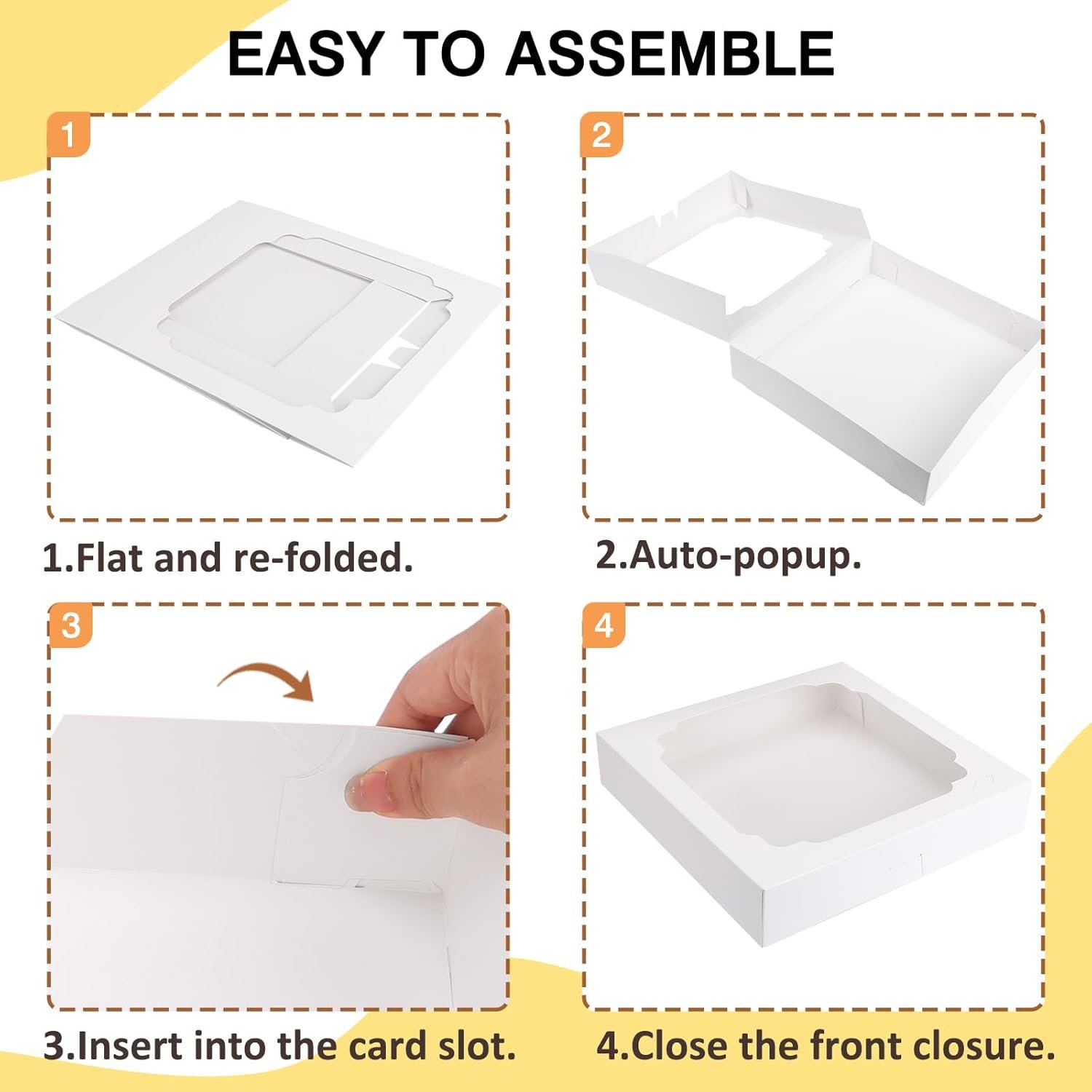 Großhandel 45 Stück Pie Boxen 10x10x2,5 Zoll weiße Bäckerei Boxen mit Fenster für Gebäck, Kuchen, Erdbeeren, Plätzchen, Torten, Gebäck, Muffins und Donuts, Individuelles Logo, Lieferant für Großmenge.