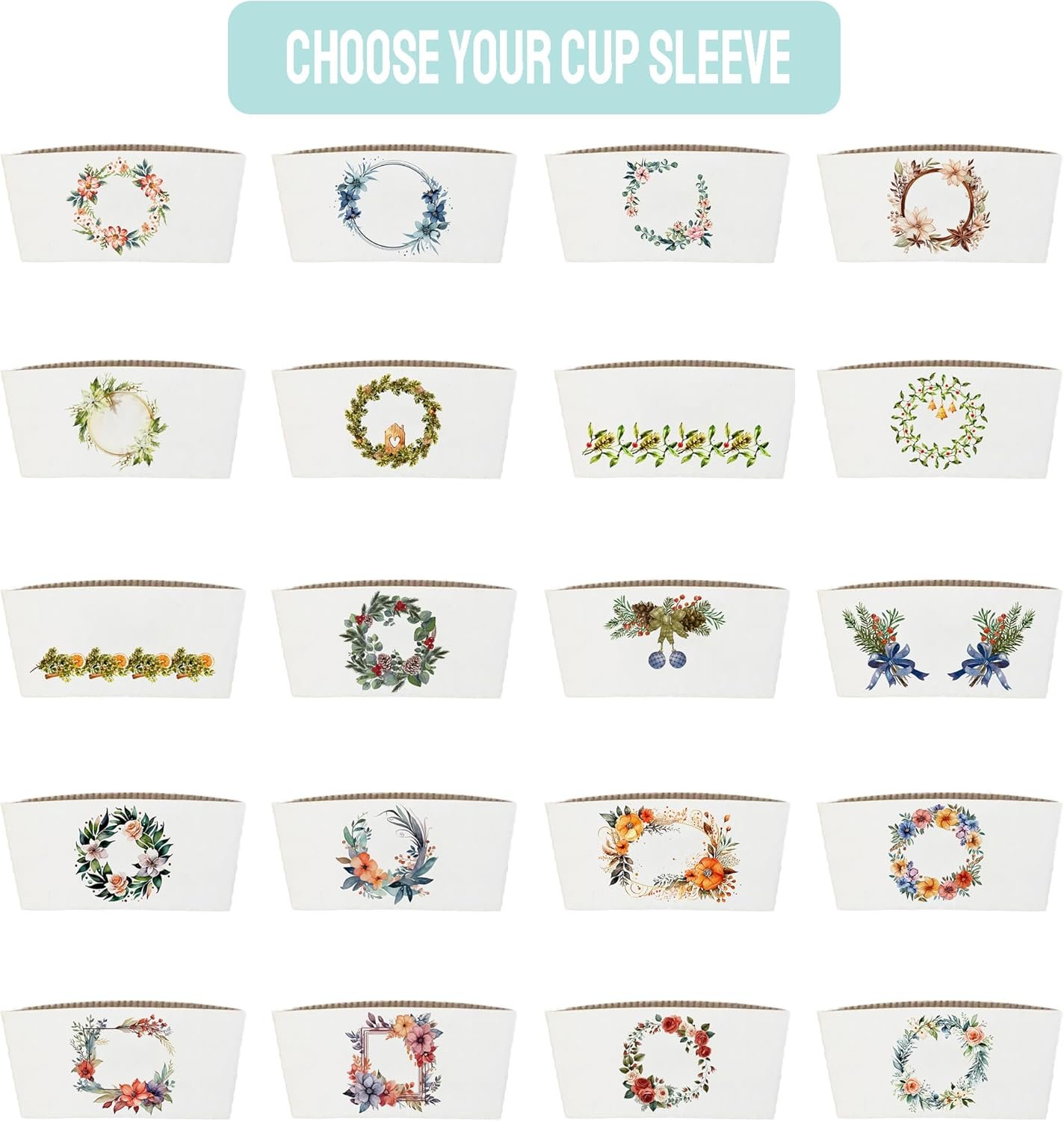 Großhandel individuelle Kaffeetassenhüllen mit eigenem Logo/Text, personalisierte Einwegbecherhüllen für Kaffeeliebhaber, Babyshower, Hochzeit und Party (weiße Kaffeefolie) vom Hersteller in Großmenge.