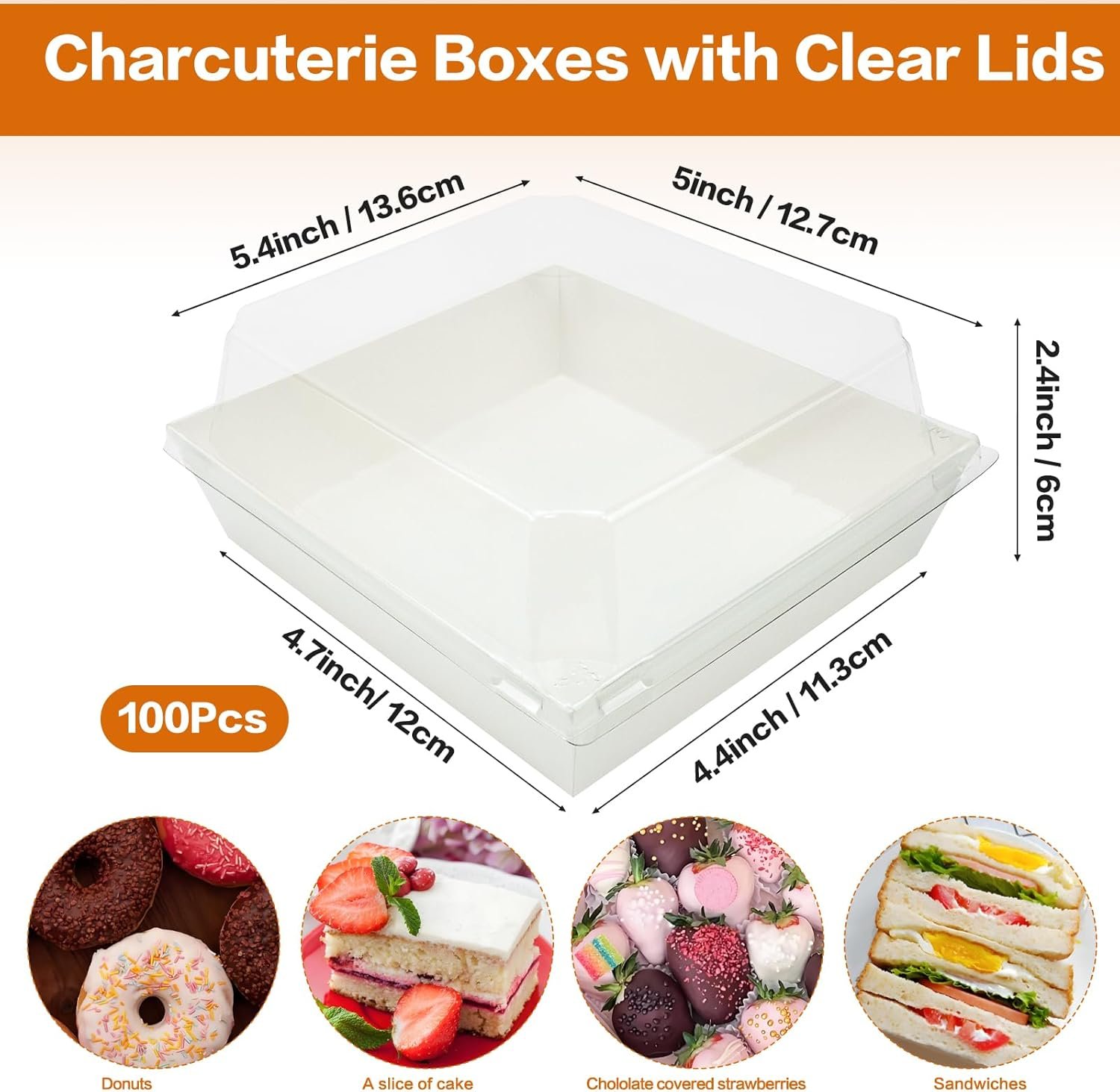 Großhandel 100er Pack kleine Charcuterie Boxen mit klaren Deckeln, 5 Zoll weiße Einweg-Papier-Backwaren Dessert Sandwich Box, Mini To-Go Lebensmittelbehälter für Kekse, Sushi, Kuchenschnitte, Muffins, Eigenmarke, Hersteller. Großhandel 100er Pack kleine Charcuterie Boxen mit klaren Deckeln, 5 Zoll weiße Einweg-Papier-Backwaren Dessert Sandwich Box, Mini To-Go Lebensmittelbehälter für Kekse, Sushi, Kuchenschnitte, Muffins, Eigenmarke, Hersteller.