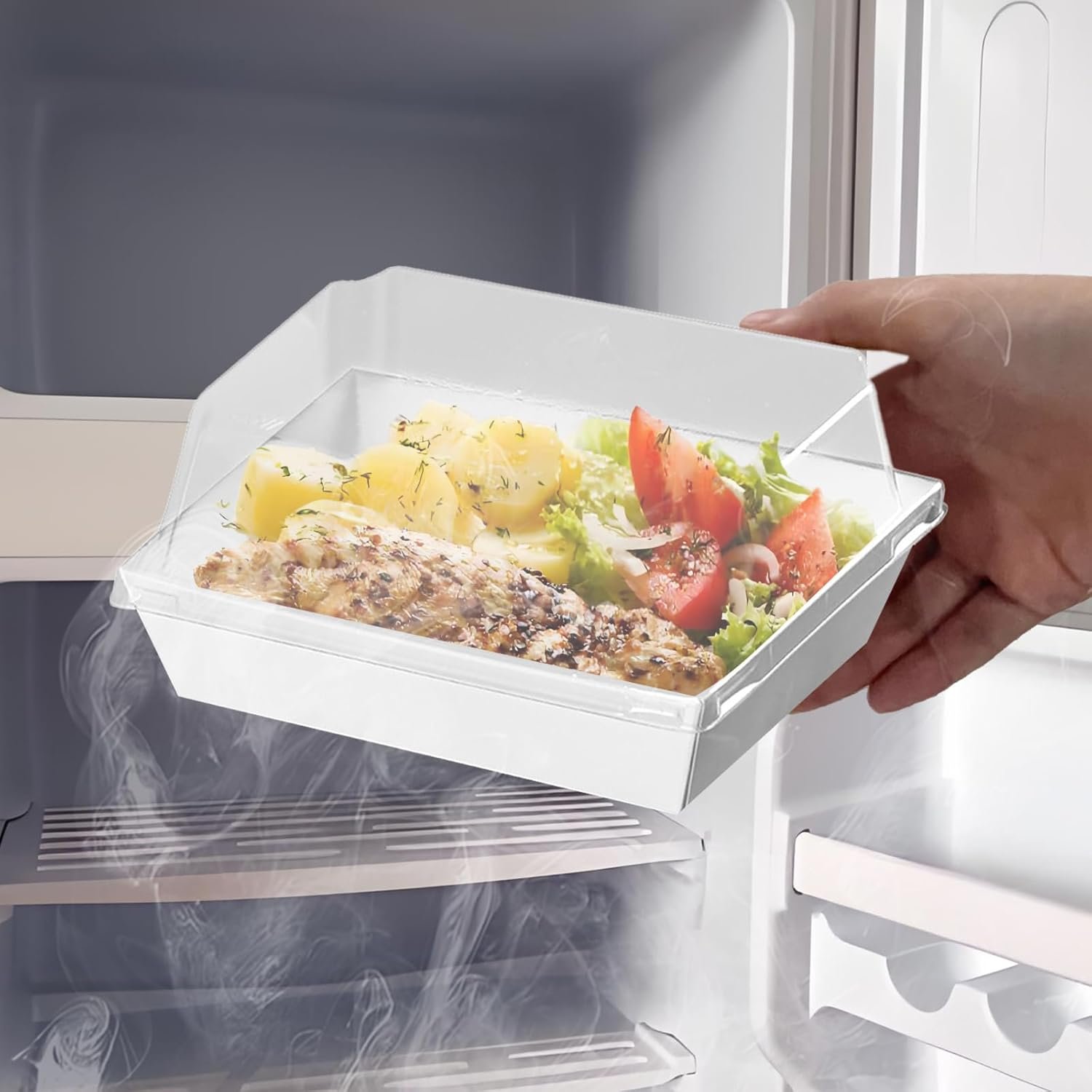 Großhandel 100er Pack kleine Charcuterie Boxen mit klaren Deckeln, 5 Zoll weiße Einweg-Papier-Backwaren Dessert Sandwich Box, Mini To-Go Lebensmittelbehälter für Kekse, Sushi, Kuchenschnitte, Muffins, Eigenmarke, Hersteller. Großhandel 100er Pack kleine Charcuterie Boxen mit klaren Deckeln, 5 Zoll weiße Einweg-Papier-Backwaren Dessert Sandwich Box, Mini To-Go Lebensmittelbehälter für Kekse, Sushi, Kuchenschnitte, Muffins, Eigenmarke, Hersteller.