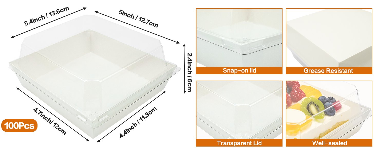 Großhandel 100er Pack kleine Charcuterie Boxen mit klaren Deckeln, 5 Zoll weiße Einweg-Papier-Backwaren Dessert Sandwich Box, Mini To-Go Lebensmittelbehälter für Kekse, Sushi, Kuchenschnitte, Muffins, Eigenmarke, Hersteller. Großhandel 100er Pack kleine Charcuterie Boxen mit klaren Deckeln, 5 Zoll weiße Einweg-Papier-Backwaren Dessert Sandwich Box, Mini To-Go Lebensmittelbehälter für Kekse, Sushi, Kuchenschnitte, Muffins, Eigenmarke, Hersteller.