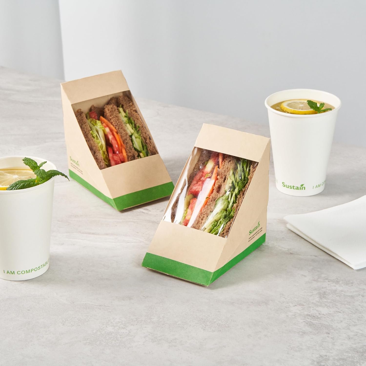 Großhandel Papier Sandwichboxen mit klarem Fenster, 50 Stück à 4,8 x 4,8 x 3,2 Zoll, ideal für Cafés und Take-away-Mahlzeiten, individuell mit Ihrem Logo, von zuverlässigen Herstellern, lecksicher in Kraftpapier. Großhandel Papier Sandwichboxen mit klarem Fenster, 50 Stück à 4,8 x 4,8 x 3,2 Zoll, ideal für Cafés und Take-away-Mahlzeiten, individuell mit Ihrem Logo, von zuverlässigen Herstellern, lecksicher in Kraftpapier.