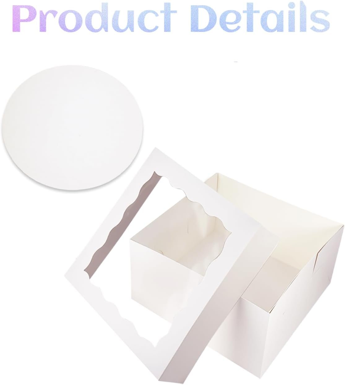 Großhandel 18 Sets Kuchenboxen mit Fenster und 10x10x8 cm, 10