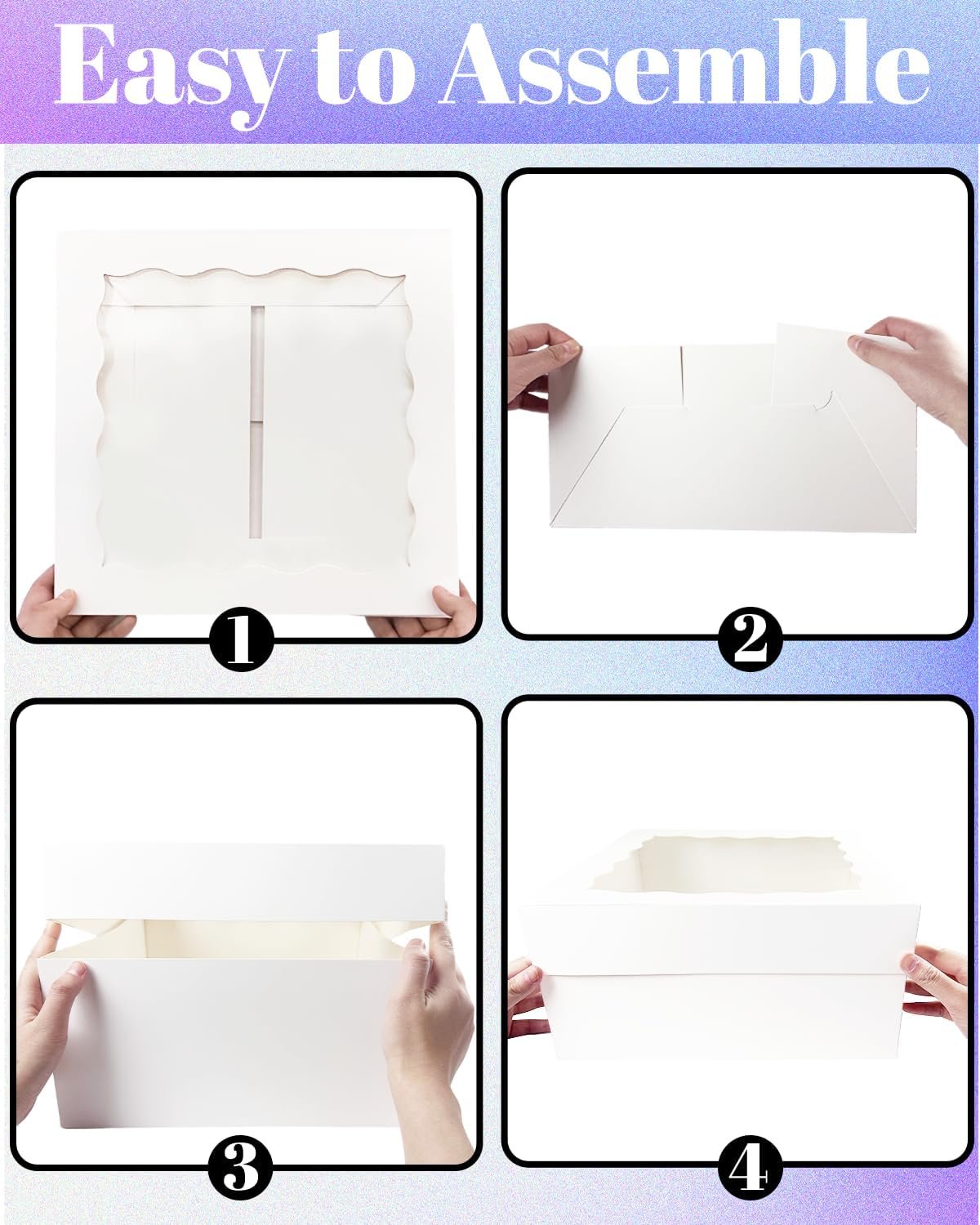 Großhandel 18 Sets Kuchenboxen mit Fenster und 10x10x8 cm, 10