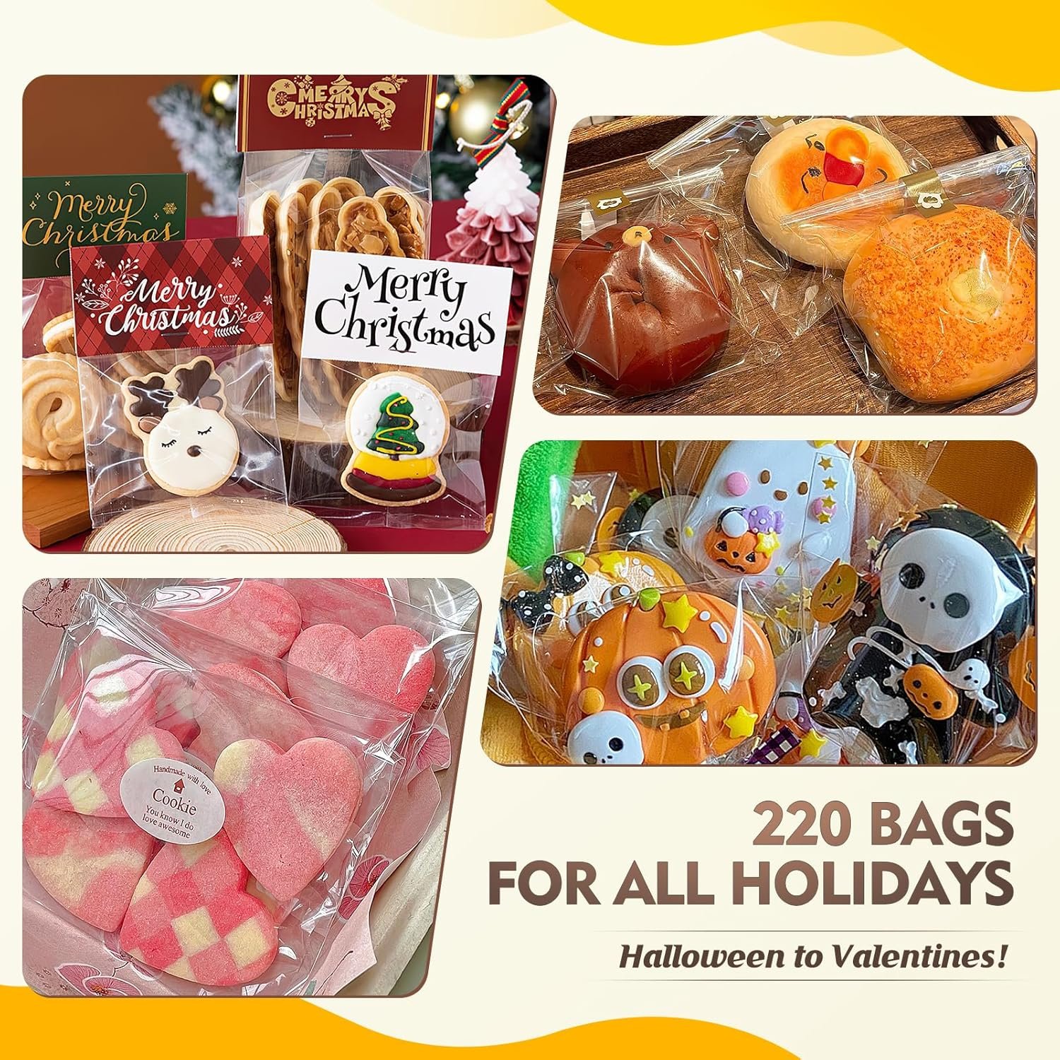 Großhandel Clear Cellophanbeutel für die Verpackung von Keksen - 5x7 (220 Stück) mit individuellem Logo und selbstklebenden Tüten für Geschenke und Gebäck - Resealable Bags für kleine Unternehmen und Bulk Bestellungen Großhandel Clear Cellophanbeutel für die Verpackung von Keksen - 5x7 (220 Stück) mit individuellem Logo und selbstklebenden Tüten für Geschenke und Gebäck - Resealable Bags für kleine Unternehmen und Bulk Bestellungen