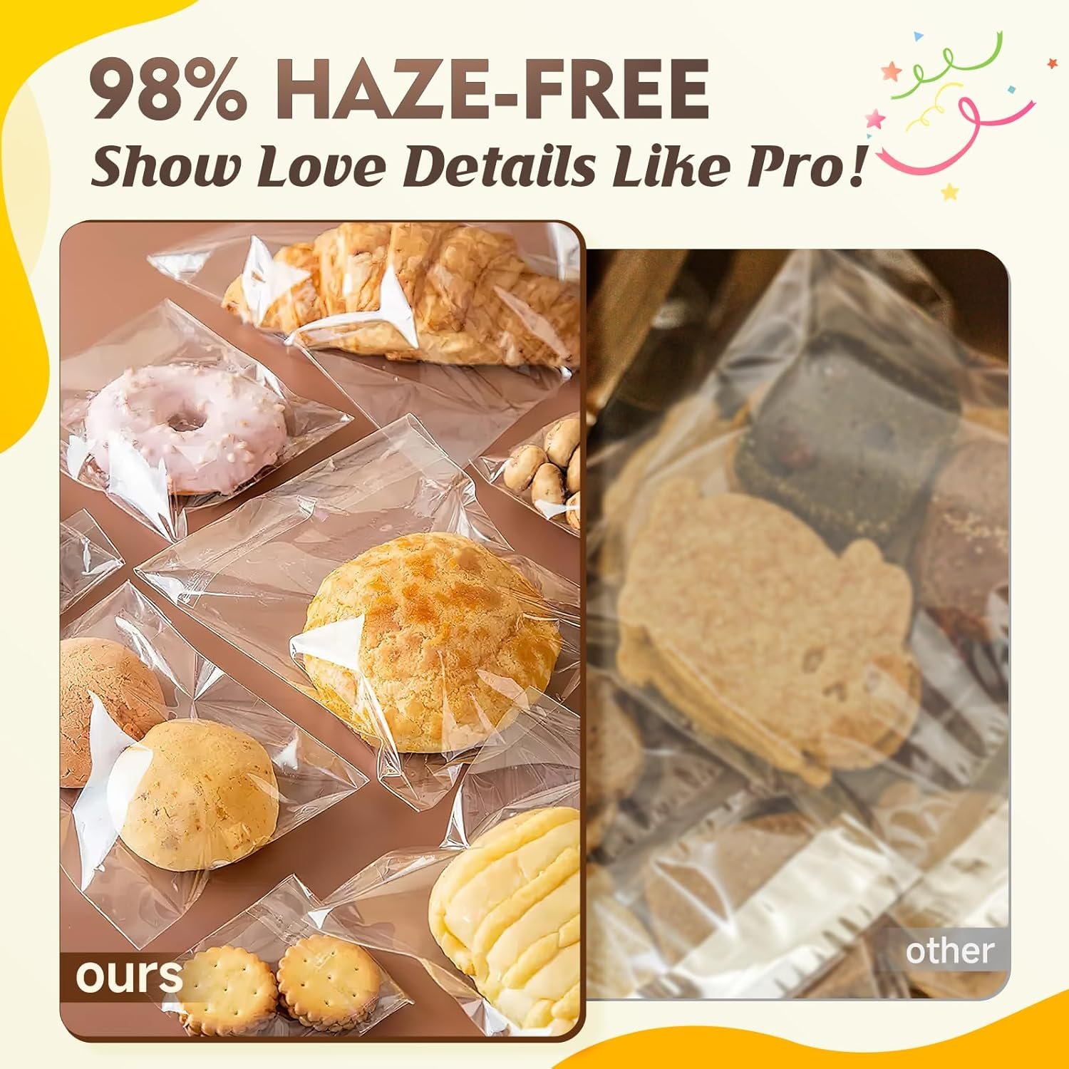 Großhandel Clear Cellophanbeutel für die Verpackung von Keksen - 5x7 (220 Stück) mit individuellem Logo und selbstklebenden Tüten für Geschenke und Gebäck - Resealable Bags für kleine Unternehmen und Bulk Bestellungen Großhandel Clear Cellophanbeutel für die Verpackung von Keksen - 5x7 (220 Stück) mit individuellem Logo und selbstklebenden Tüten für Geschenke und Gebäck - Resealable Bags für kleine Unternehmen und Bulk Bestellungen