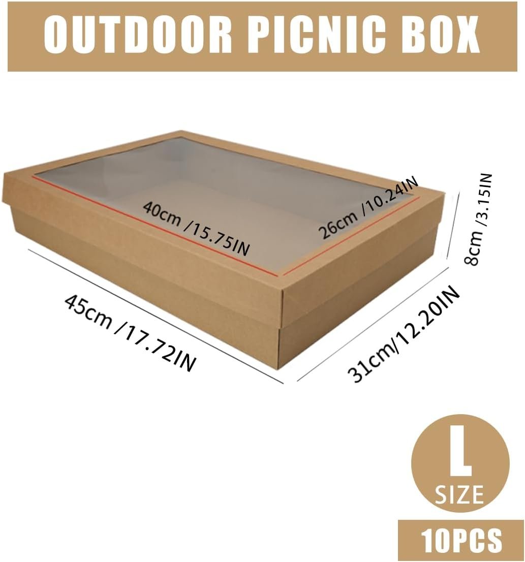 Großhandel 10er Pack Gebäckschachteln mit Fenster, 17,7x12,2x3,15 Zoll große Keksboxen, Karton-Backschachteln für Kuchen, Muffins und Gebäck, hergestellt von einem namhaften Anbieter, ideales Produkt für individuelle Marken und OEM-Lösungen