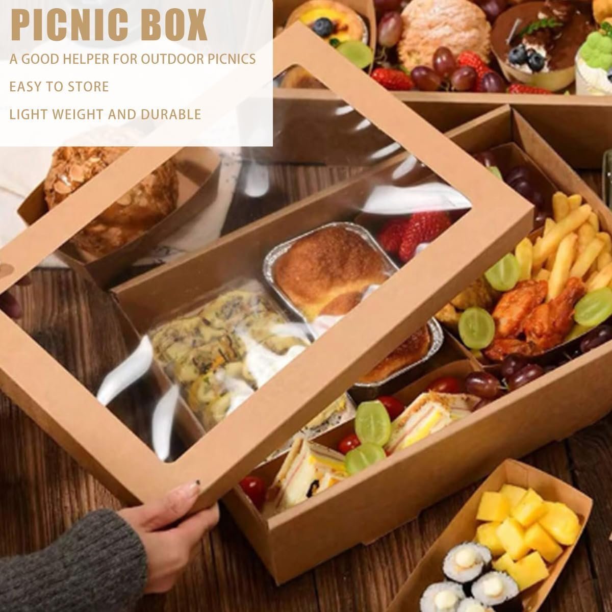 Großhandel 10er Pack Gebäckschachteln mit Fenster, 17,7x12,2x3,15 Zoll große Keksboxen, Karton-Backschachteln für Kuchen, Muffins und Gebäck, hergestellt von einem namhaften Anbieter, ideales Produkt für individuelle Marken und OEM-Lösungen