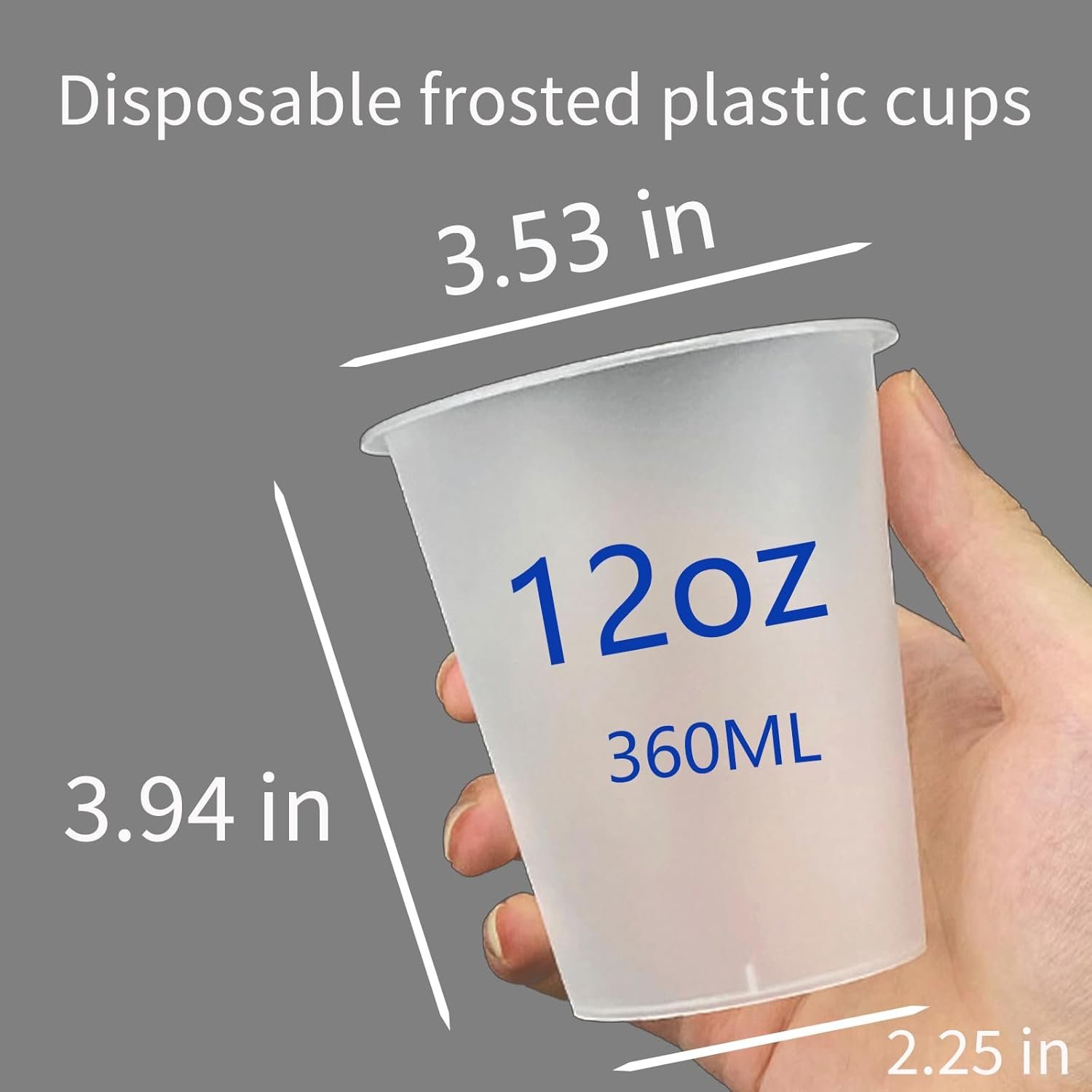 Großhandel Frosted Plastik Einwegbecher 10/12/16 oz, individuell personalisierbar für Hochzeiten, Hersteller für Baby Shower, Geburtstag und Feiertagsfeiern, 100 Stück