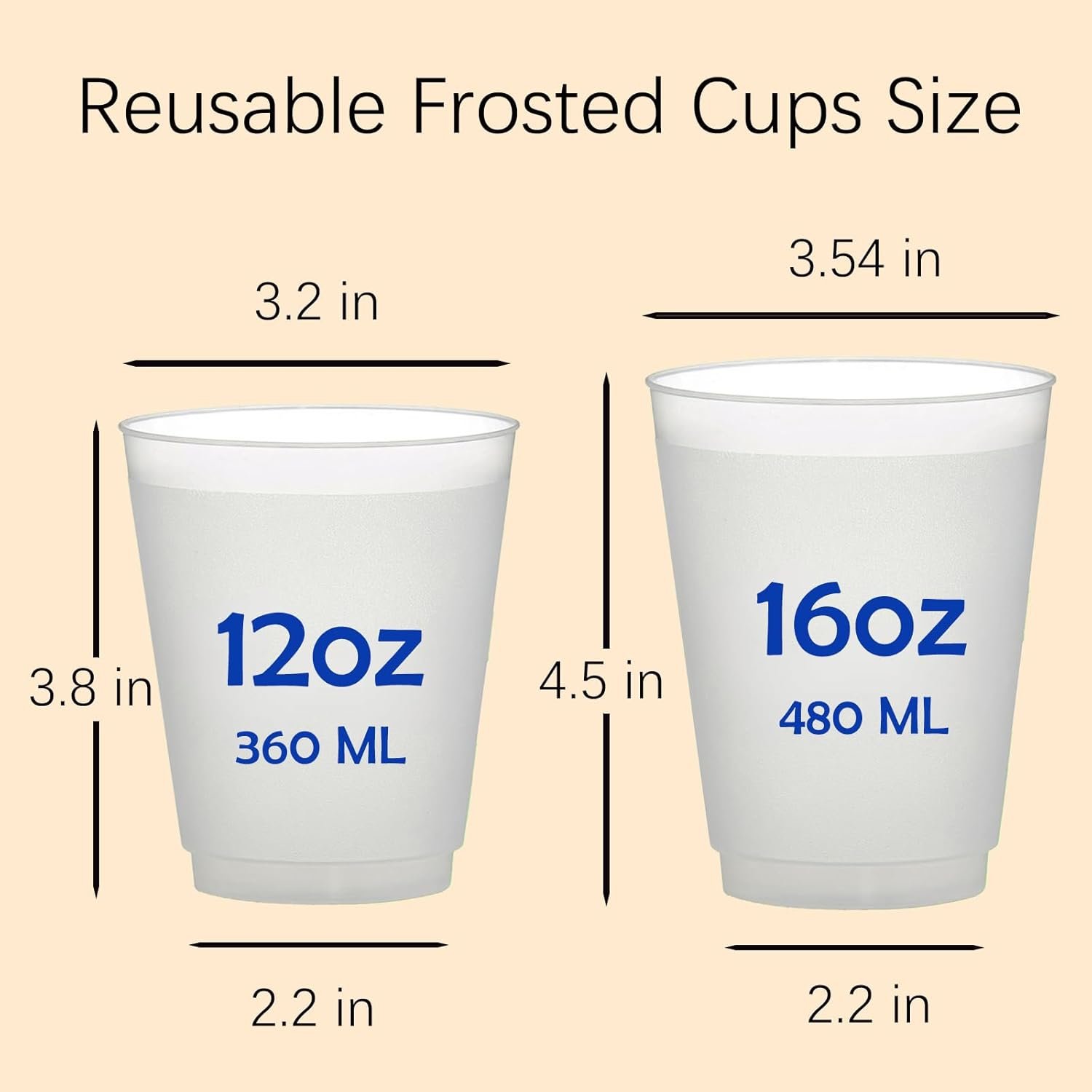 Großhandel Frosted Plastik Einwegbecher 10/12/16 oz, individuell personalisierbar für Hochzeiten, Hersteller für Baby Shower, Geburtstag und Feiertagsfeiern, 100 Stück