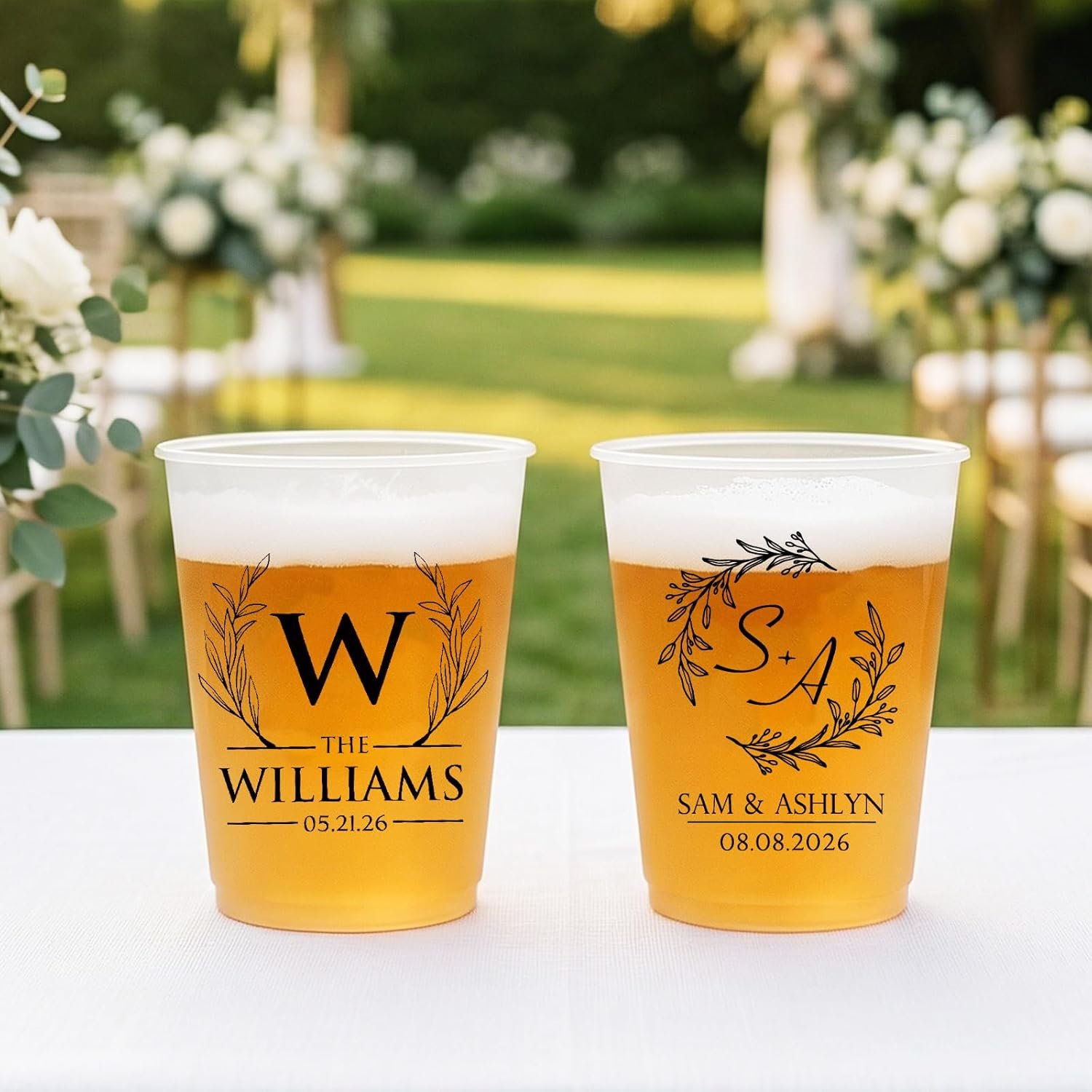 Großhandel Frosted Plastik Einwegbecher 10/12/16 oz, individuell personalisierbar für Hochzeiten, Hersteller für Baby Shower, Geburtstag und Feiertagsfeiern, 100 Stück