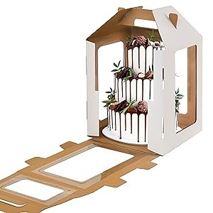 Großhandel 12x12x14 hohe Tortentragetasche mit 6 Fenstern, ideal für 10