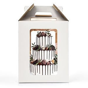 Großhandel 12x12x14 hohe Tortentragetasche mit 6 Fenstern, ideal für 10
