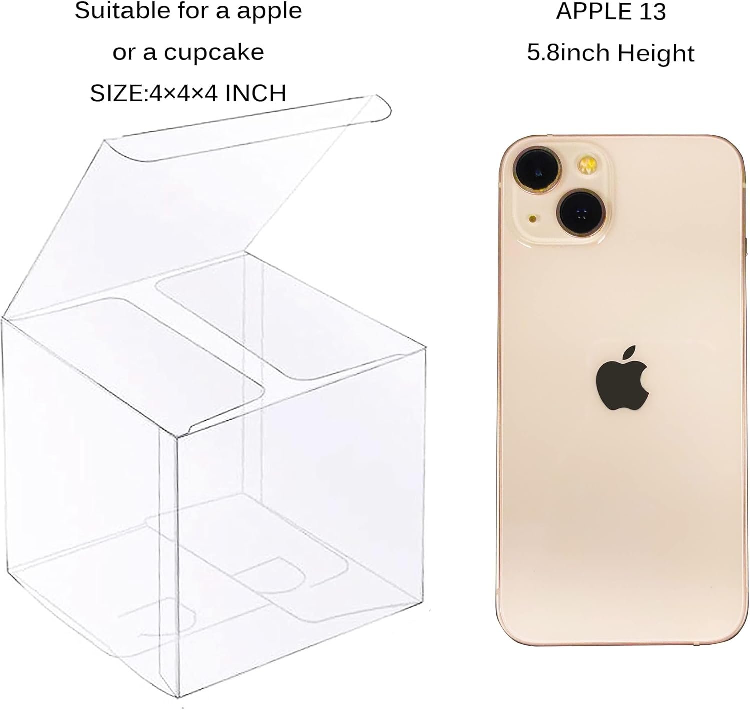 Großhandel 30 Stück transparente Geschenkboxen 4 x 4 x 4 Zoll für Veranstaltungen, individuell bedruckbar, vom Hersteller, ideal für Hochzeiten, Geburtstage, Ostern, Muttertag und Vatertag.