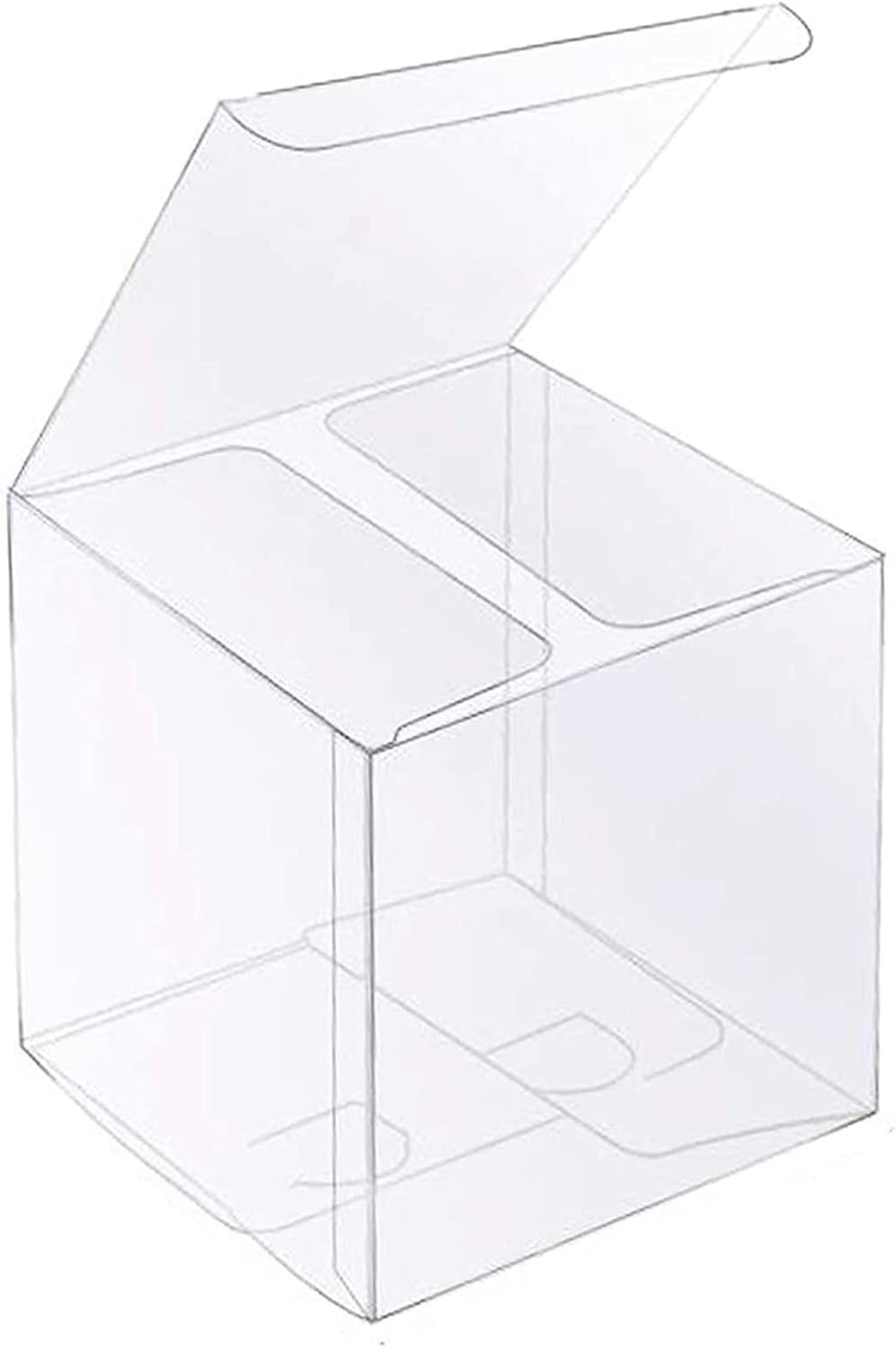 Großhandel 30 Stück transparente Geschenkboxen 4 x 4 x 4 Zoll für Veranstaltungen, individuell bedruckbar, vom Hersteller, ideal für Hochzeiten, Geburtstage, Ostern, Muttertag und Vatertag.