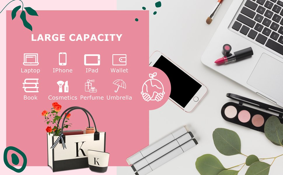 Großhandel Monogrammierte Canvas Tasche mit Reißverschlusstaschen - Individuelles Logo für Mama, Lehrerin, Schwester als ideales Geschenk vom Hersteller in Bulk.