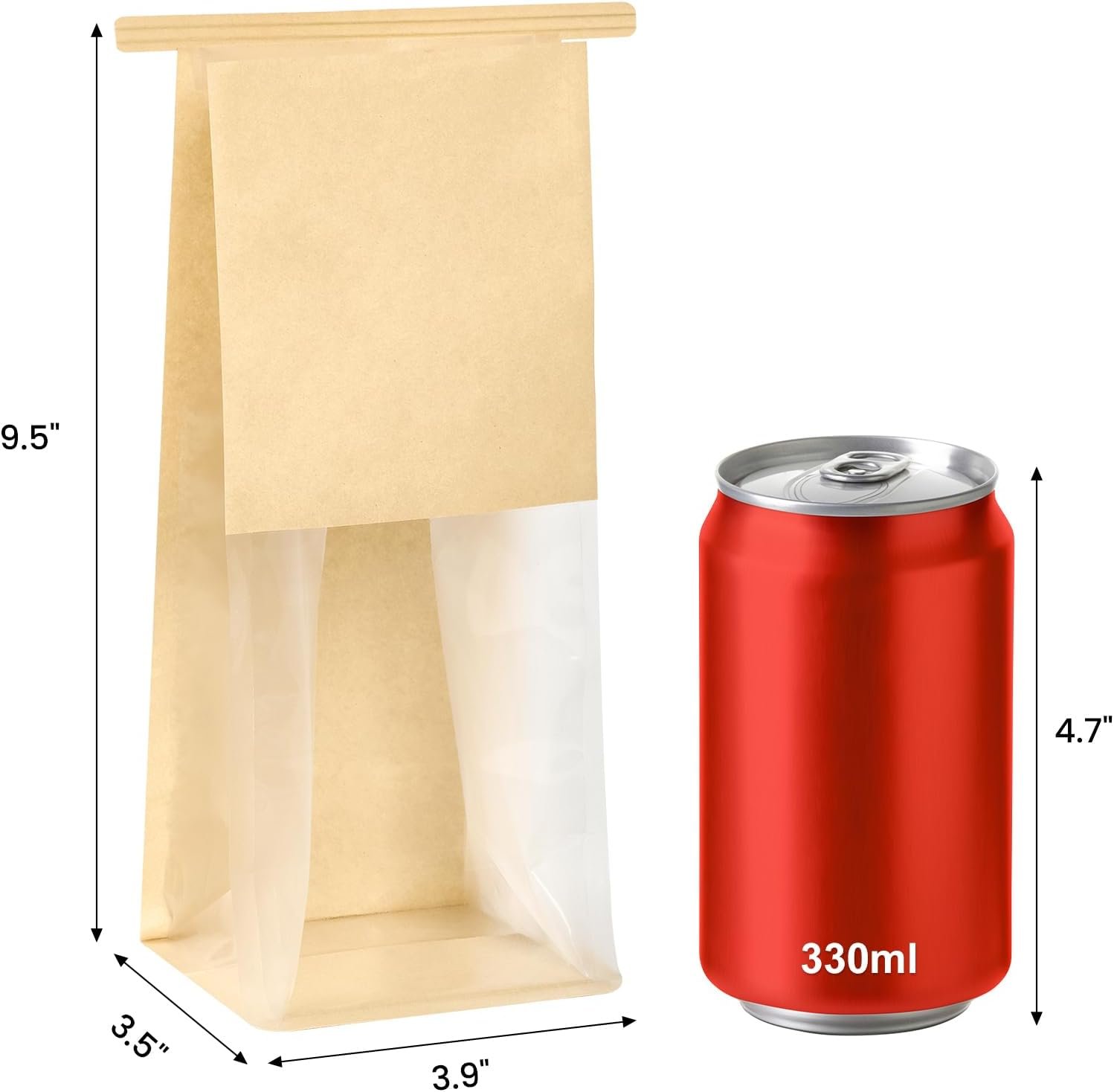 Großhandel 50er Packung kleine Kuchenbeutel mit Fenster, 3,9x3,5x9,5 Zoll, wiederverwendbare Papiergebäckbeutel für selbstgemachtes Granola, Popcorn, Süßigkeiten, individuelles Logo, OEM. Großhandel 50er Packung kleine Kuchenbeutel mit Fenster, 3,9x3,5x9,5 Zoll, wiederverwendbare Papiergebäckbeutel für selbstgemachtes Granola, Popcorn, Süßigkeiten, individuelles Logo, OEM.