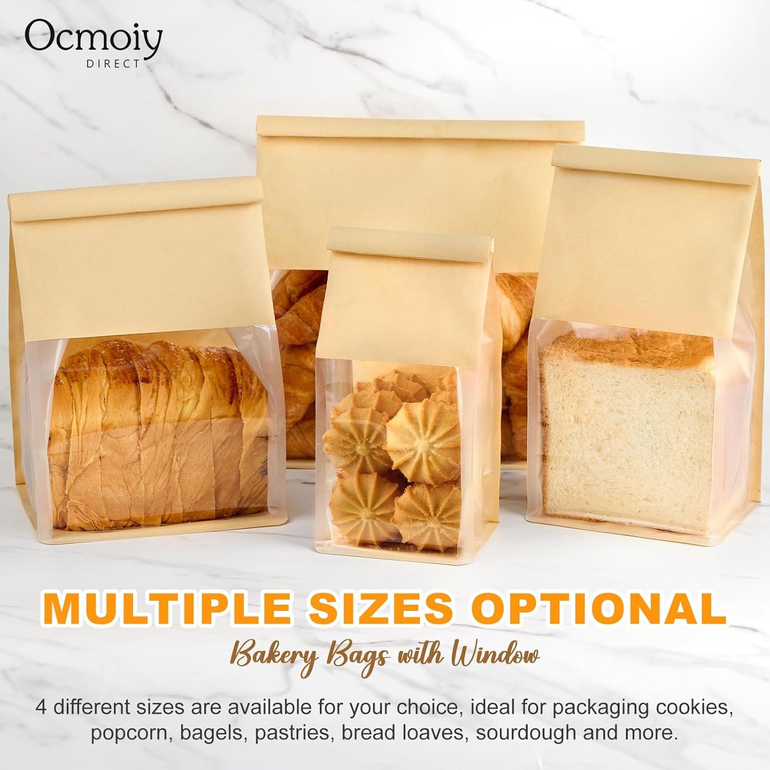 Großhandel 50er Packung kleine Kuchenbeutel mit Fenster, 3,9x3,5x9,5 Zoll, wiederverwendbare Papiergebäckbeutel für selbstgemachtes Granola, Popcorn, Süßigkeiten, individuelles Logo, OEM. Großhandel 50er Packung kleine Kuchenbeutel mit Fenster, 3,9x3,5x9,5 Zoll, wiederverwendbare Papiergebäckbeutel für selbstgemachtes Granola, Popcorn, Süßigkeiten, individuelles Logo, OEM.