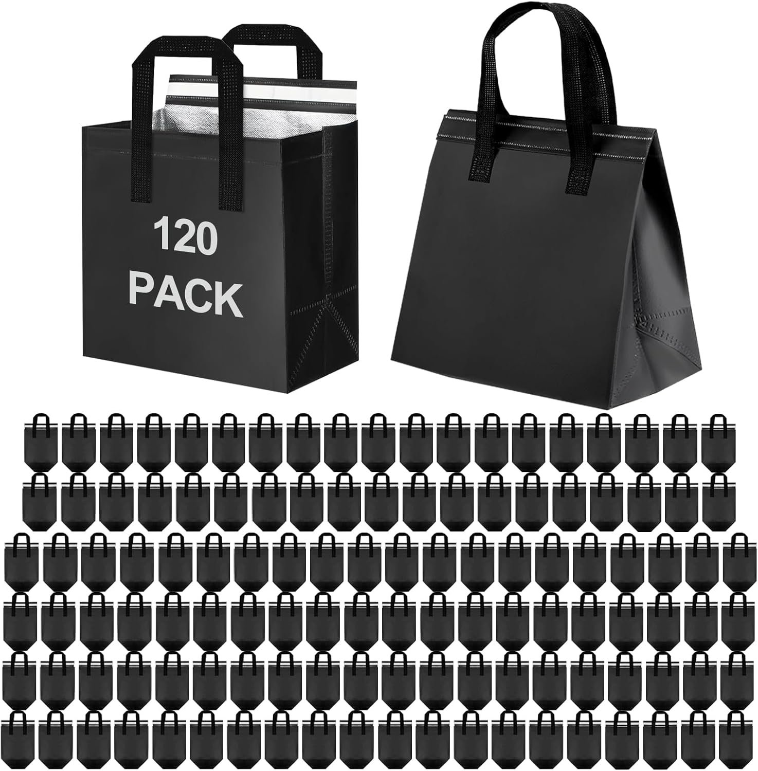 Großhandel 120 Pack isolierte Take Out Bags für heiße und kalte Speisen, ideal für Catering und Picknick. Individuelles Logo für Eigenmarke möglich, perfekter Hersteller für Thermoisolierung in Bulk.