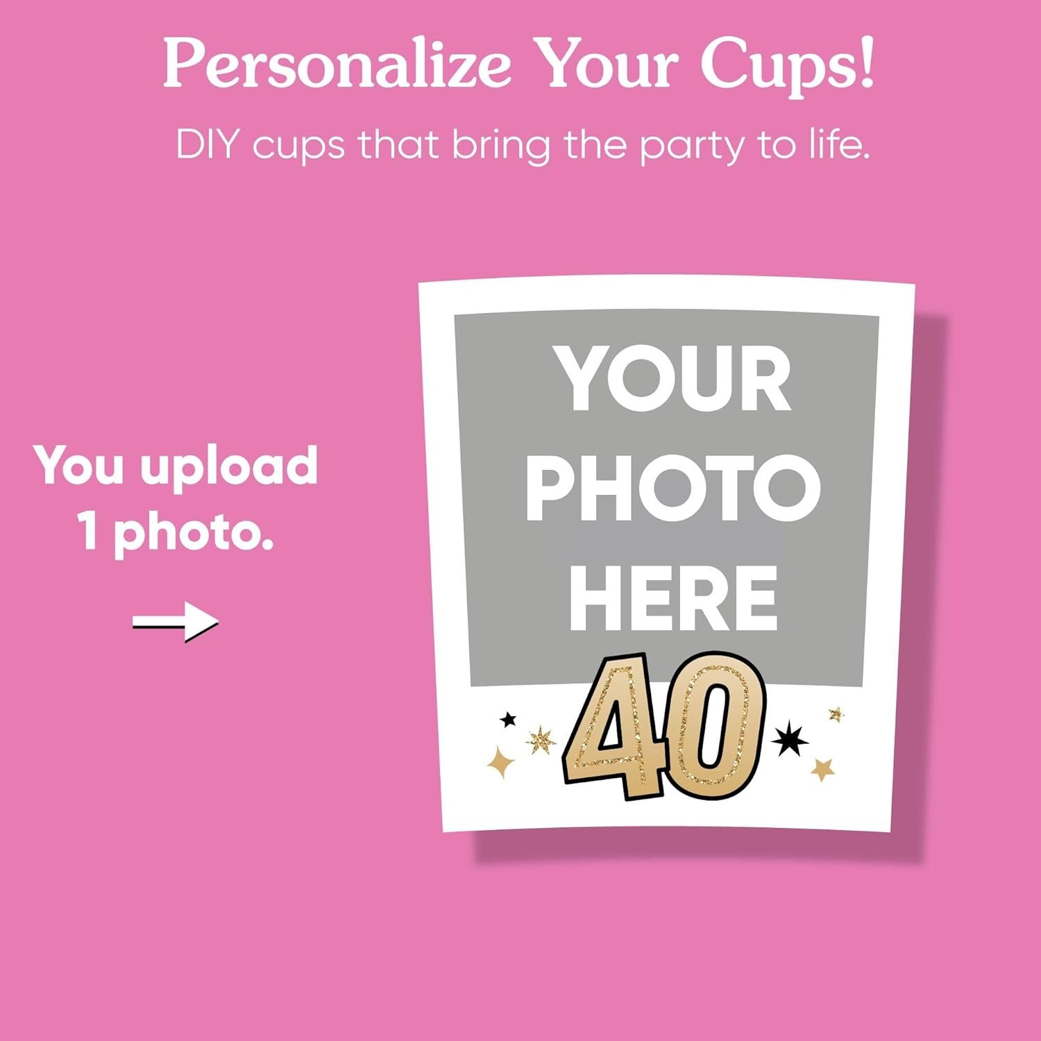 Großhandel 16oz Einwegbecher für den 40. Geburtstag, Individuelles Logo mit personalisierten Fotoaufklebern, lustige Tischdekoration für Meilenstein-Geburtstagsfeiern - 16er Pack, vom Hersteller. Großhandel 16oz Einwegbecher für den 40. Geburtstag, Individuelles Logo mit personalisierten Fotoaufklebern, lustige Tischdekoration für Meilenstein-Geburtstagsfeiern - 16er Pack, vom Hersteller.