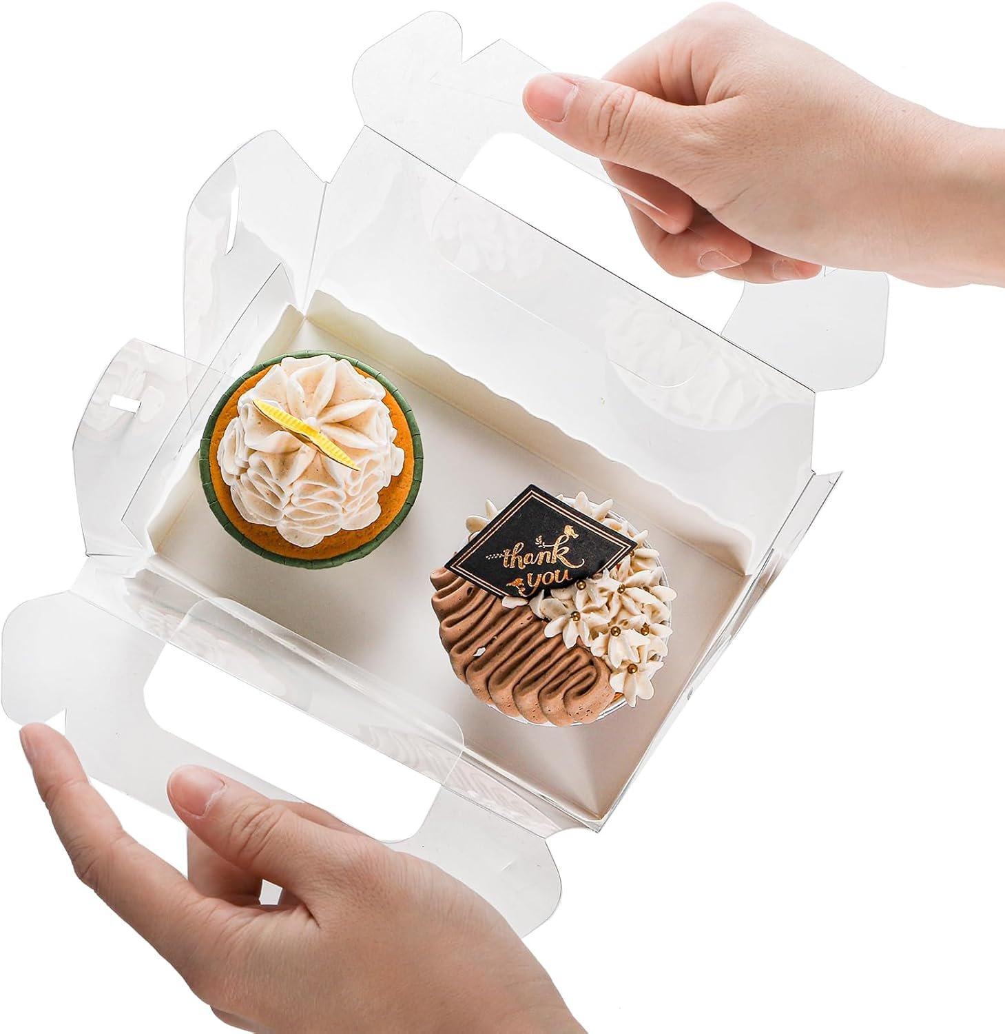 Großhandel 40er Packung klare Gabel Geschenkboxen, Dessertbehälter für Geburtstagsfeiern, Hochzeiten und Babypartys, mit individuellem Logo, 6,4''L x 3,5''B x 3,3''H, von zuverlässigem Hersteller, ideal für süße Leckereien in Großmenge.