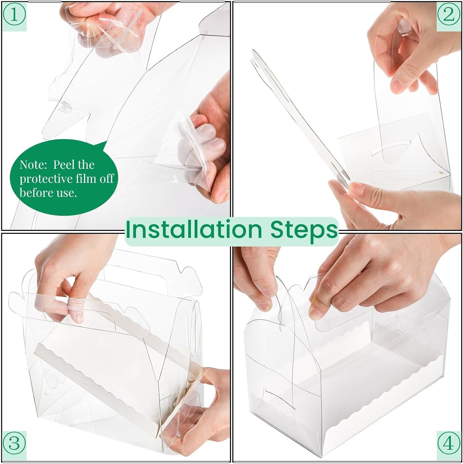 Großhandel 40er Packung klare Gabel Geschenkboxen, Dessertbehälter für Geburtstagsfeiern, Hochzeiten und Babypartys, mit individuellem Logo, 6,4''L x 3,5''B x 3,3''H, von zuverlässigem Hersteller, ideal für süße Leckereien in Großmenge.