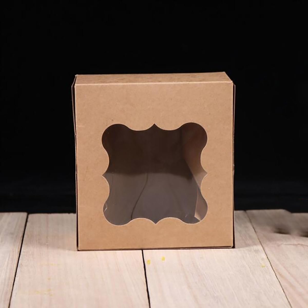 Großhandel 20 Stück 6x6x3 Zoll Kuchenboxen mit Fenster, hochwertige Kraft Pastry Boxen für Torten, Cupcakes, Party und Hochzeit, individueller Logo Service vom Hersteller
