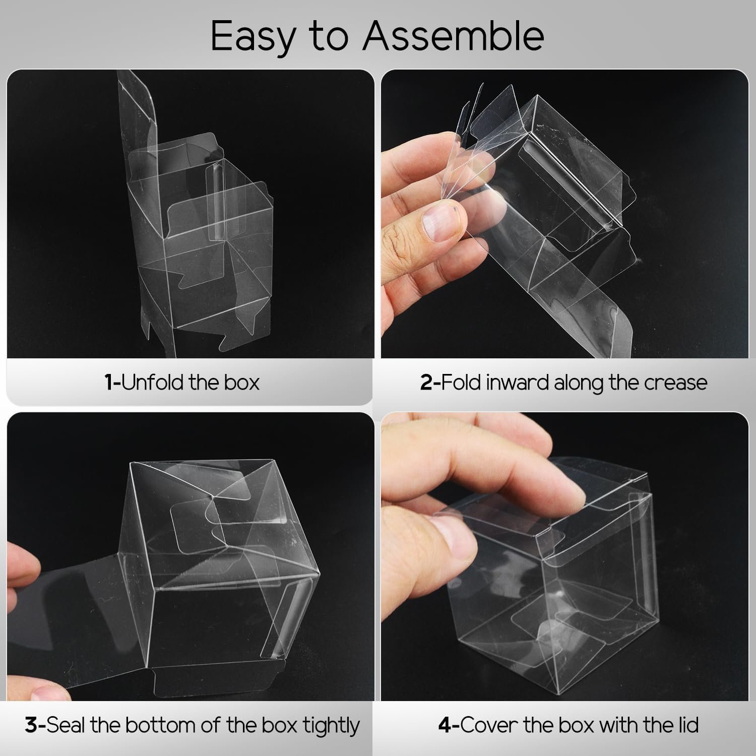 Großhandel 50er Pack klare Süßigkeitenboxen, 2x2x2 Zoll transparente Kunststoffgeschenkboxen mit Band, Favoritenboxen für Leckereien, individuelles Logo, Hersteller für Bulk-Bestellungen. Großhandel 50er Pack klare Süßigkeitenboxen, 2x2x2 Zoll transparente Kunststoffgeschenkboxen mit Band, Favoritenboxen für Leckereien, individuelles Logo, Hersteller für Bulk-Bestellungen.