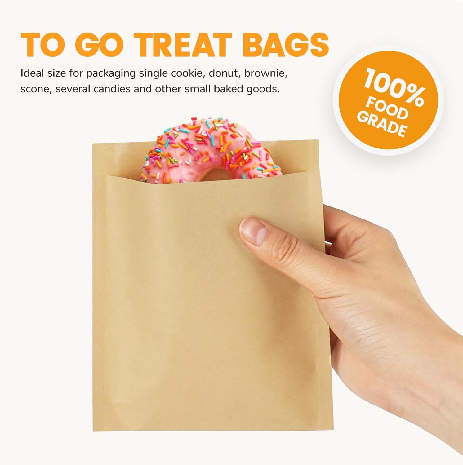 Großhandel 200er Packung Papierkekstüten, 5x6 Zoll, kleine braune Bäckereitüten mit Siegelstickern für die Verpackung von Donuts, Brownies, Snacks, Leckereien, gebackenem Gut, individueller Druck möglich, Hersteller für Lebensmittelverpackungen Großhandel 200er Packung Papierkekstüten, 5x6 Zoll, kleine braune Bäckereitüten mit Siegelstickern für die Verpackung von Donuts, Brownies, Snacks, Leckereien, gebackenem Gut, individueller Druck möglich, Hersteller für Lebensmittelverpackungen