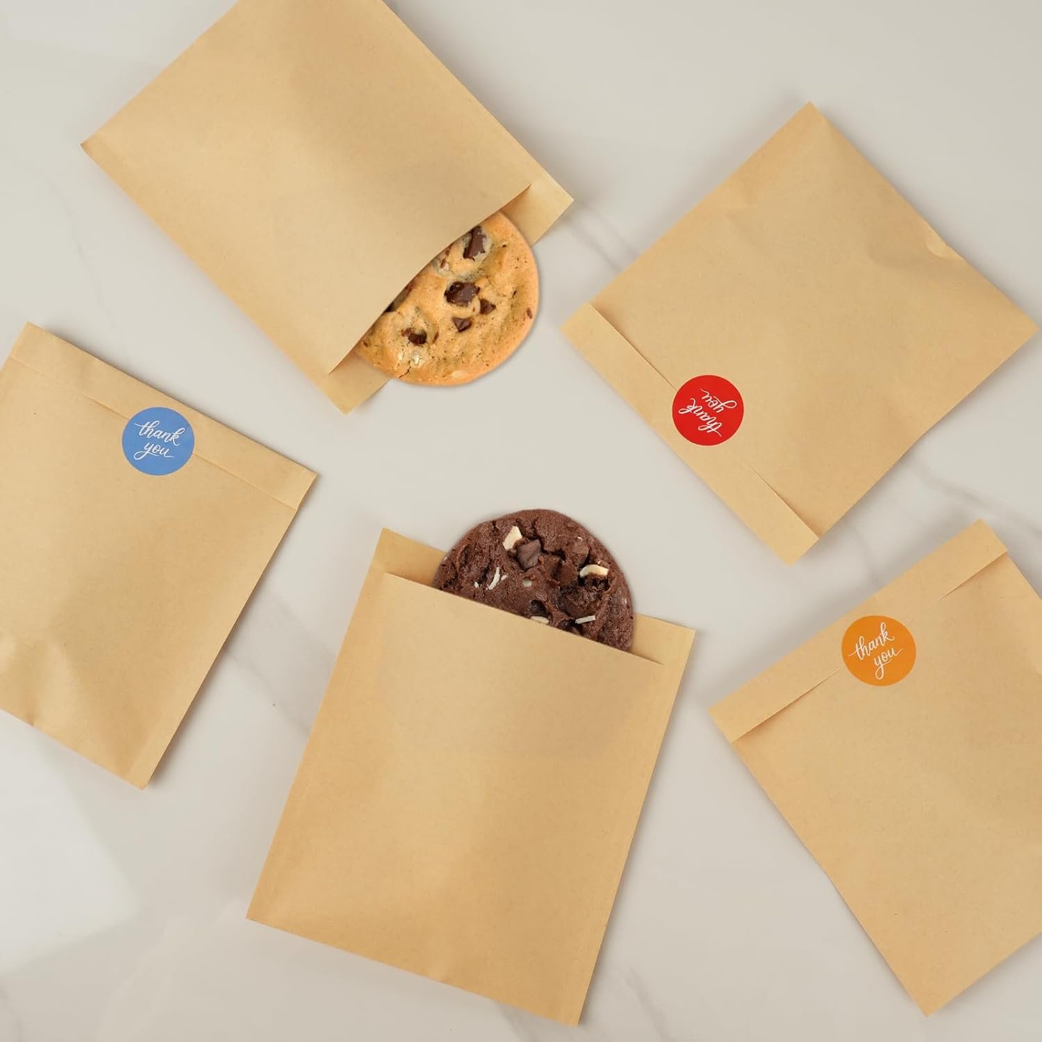 Großhandel 200er Packung Papierkekstüten, 5x6 Zoll, kleine braune Bäckereitüten mit Siegelstickern für die Verpackung von Donuts, Brownies, Snacks, Leckereien, gebackenem Gut, individueller Druck möglich, Hersteller für Lebensmittelverpackungen Großhandel 200er Packung Papierkekstüten, 5x6 Zoll, kleine braune Bäckereitüten mit Siegelstickern für die Verpackung von Donuts, Brownies, Snacks, Leckereien, gebackenem Gut, individueller Druck möglich, Hersteller für Lebensmittelverpackungen