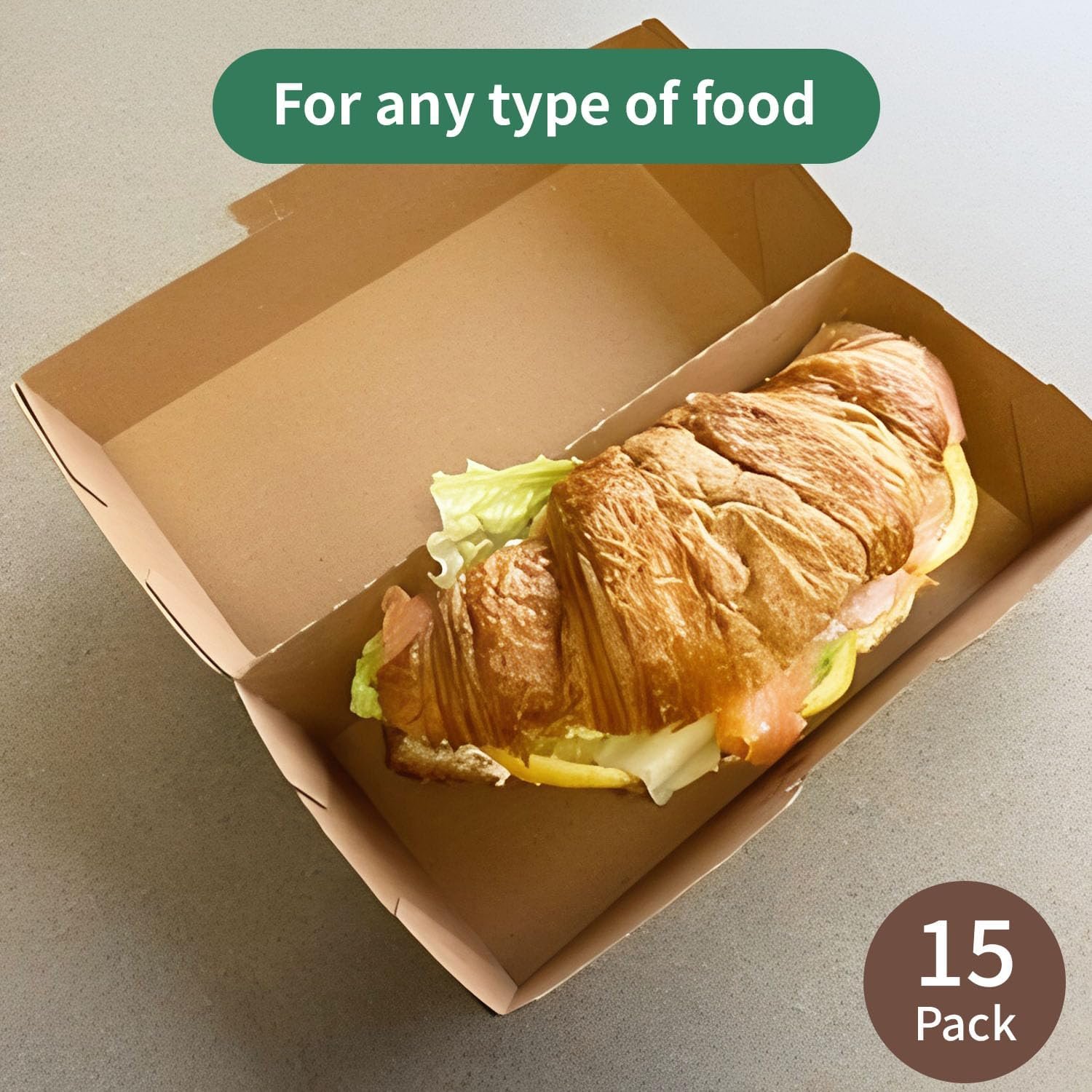 Großhandel Kraft Pappbehälter für Speisen, 7,62