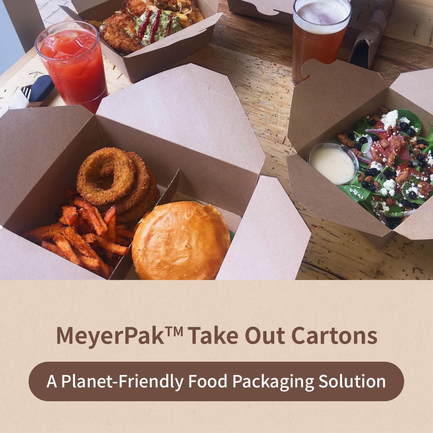 Großhandel Kraft Pappbehälter für Speisen, 7,62