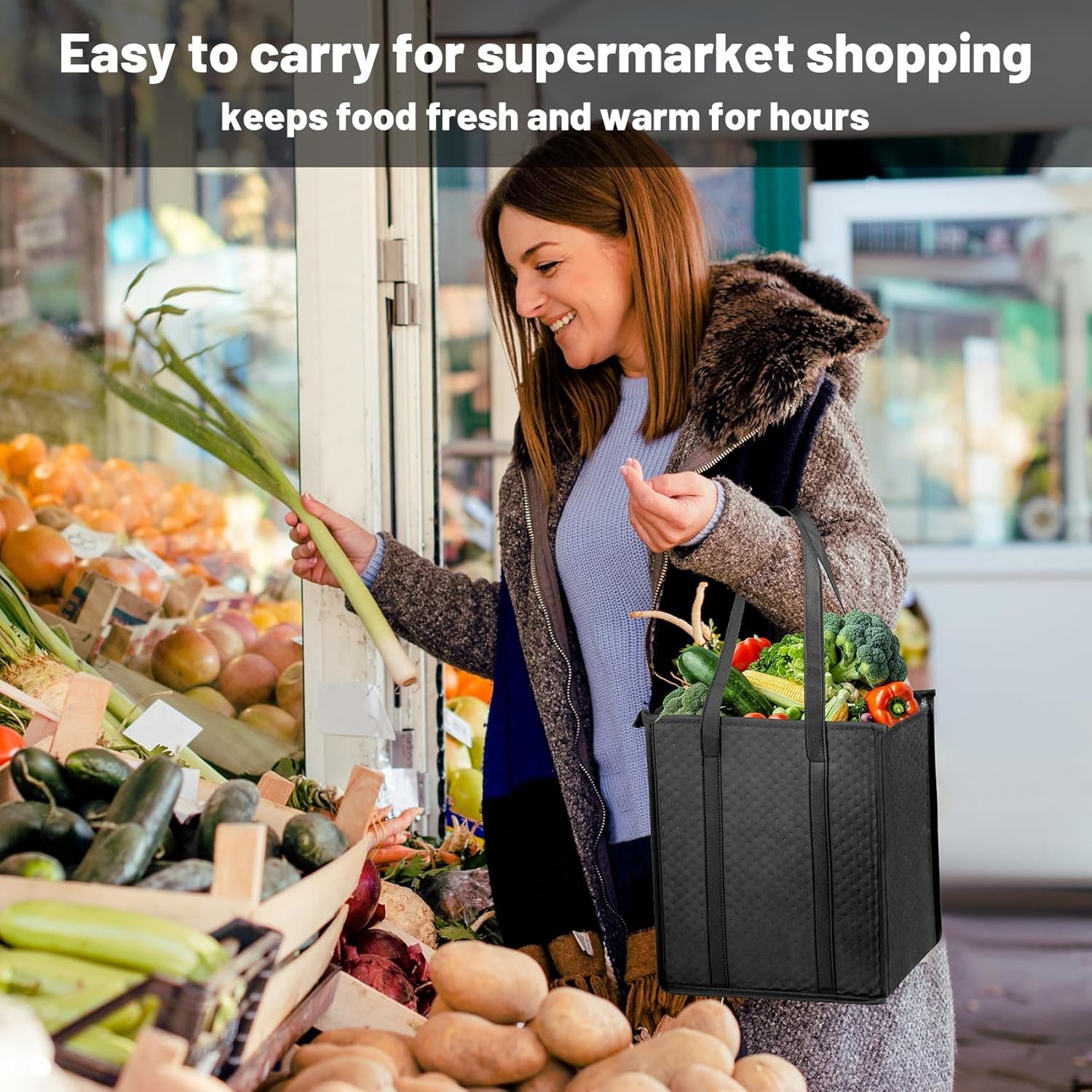 Großhandel Isolierte Einkaufstaschen mit Reißverschluss für gefrorene Lebensmittel, OEM Thermotaschen für Reisen und Einkäufe, Hersteller Kühl Taschen in Großmenge Großhandel Isolierte Einkaufstaschen mit Reißverschluss für gefrorene Lebensmittel, OEM Thermotaschen für Reisen und Einkäufe, Hersteller Kühl Taschen in Großmenge