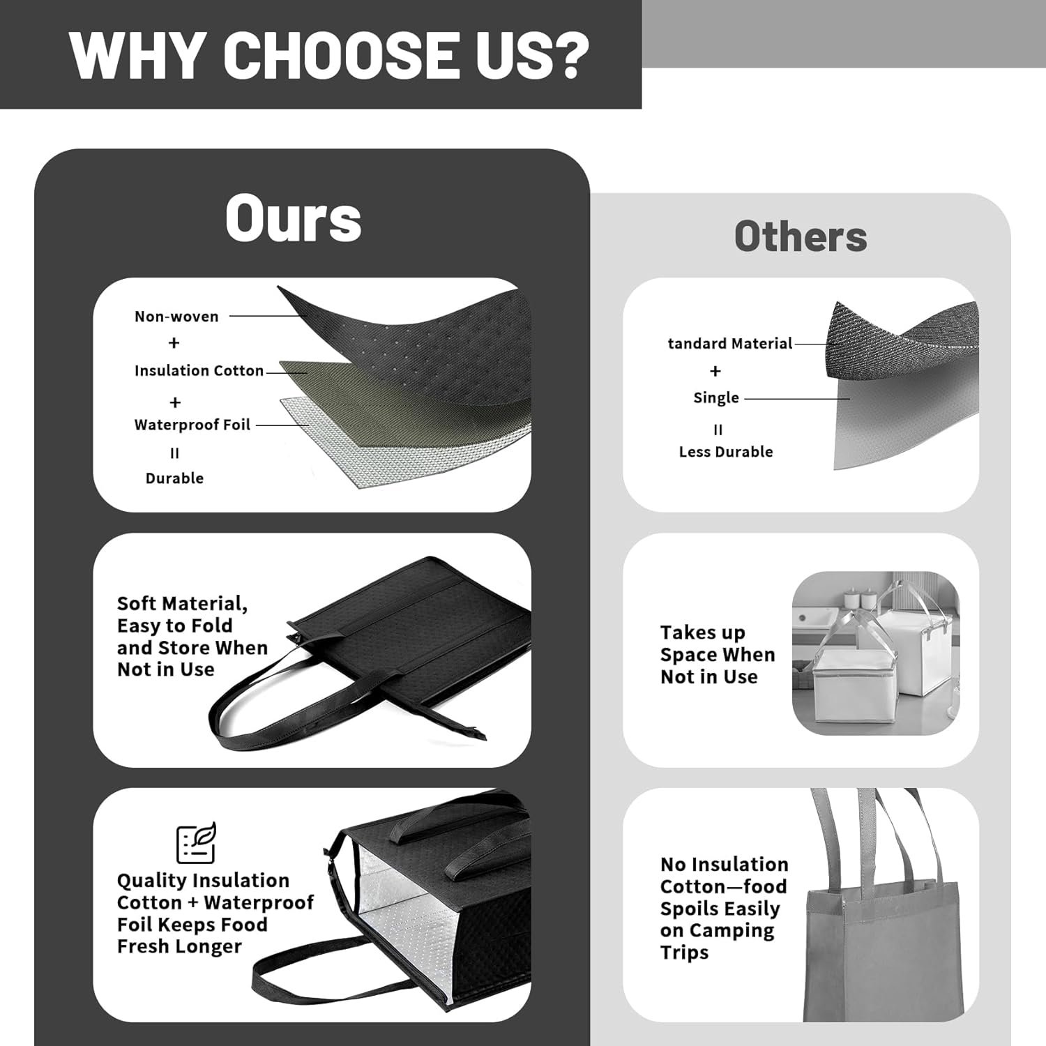 Großhandel Isolierte Einkaufstaschen mit Reißverschluss für gefrorene Lebensmittel, OEM Thermotaschen für Reisen und Einkäufe, Hersteller Kühl Taschen in Großmenge Großhandel Isolierte Einkaufstaschen mit Reißverschluss für gefrorene Lebensmittel, OEM Thermotaschen für Reisen und Einkäufe, Hersteller Kühl Taschen in Großmenge