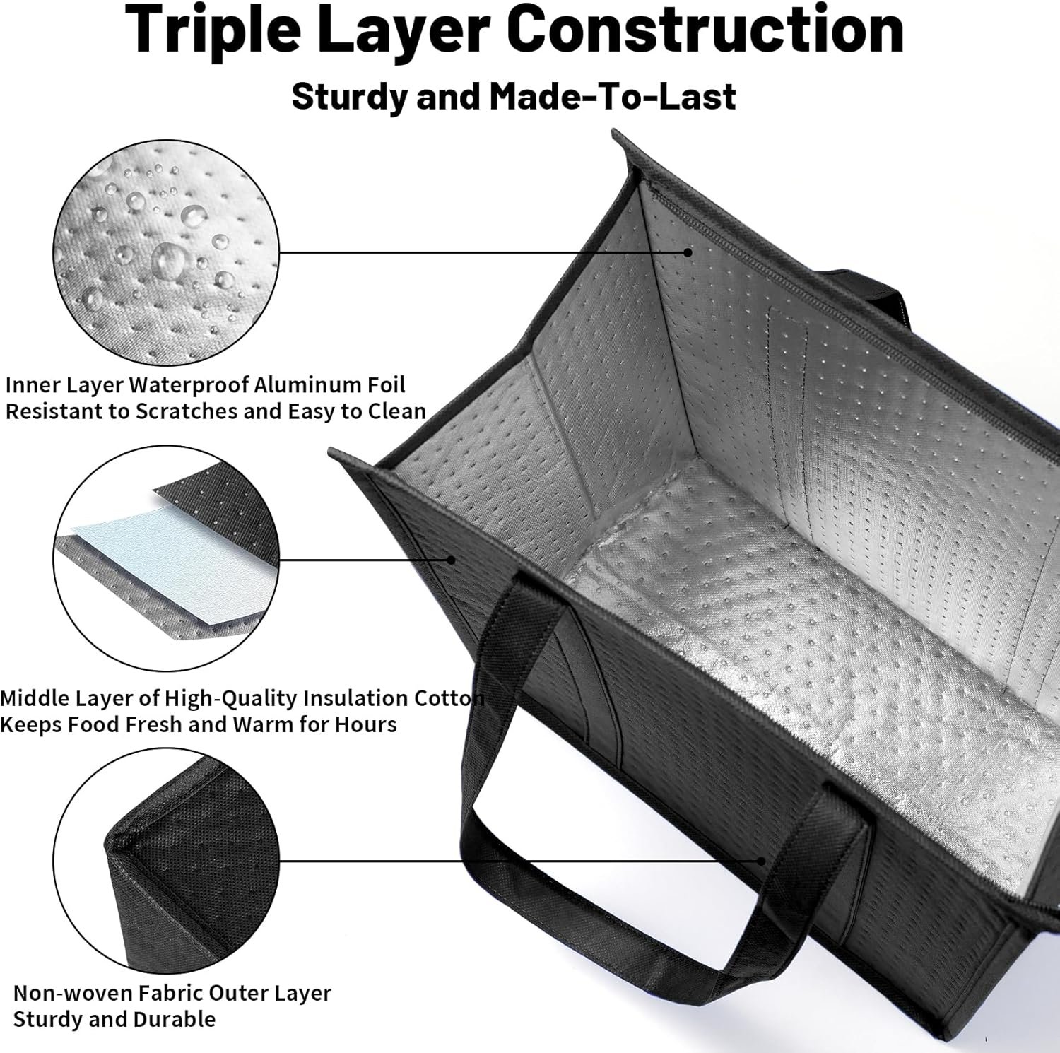 Großhandel Isolierte Einkaufstaschen mit Reißverschluss für gefrorene Lebensmittel, OEM Thermotaschen für Reisen und Einkäufe, Hersteller Kühl Taschen in Großmenge Großhandel Isolierte Einkaufstaschen mit Reißverschluss für gefrorene Lebensmittel, OEM Thermotaschen für Reisen und Einkäufe, Hersteller Kühl Taschen in Großmenge