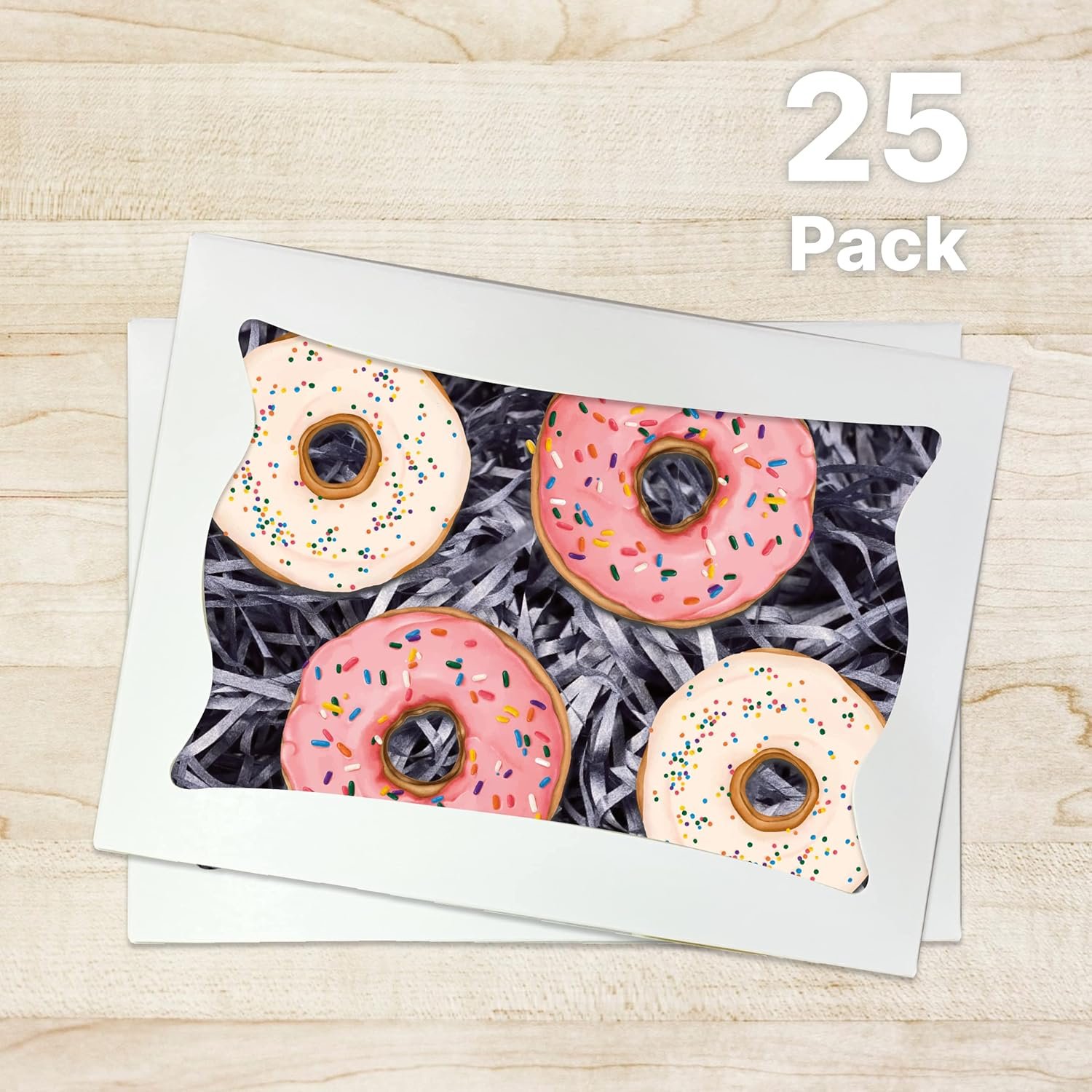 Großhandel 25er-Pack für Backwaren - Pastry Boxes mit Fenster für Cookies, Schokoladenüberzogene Erdbeeren, Macarons und Muffins, 8 x 6 x 2,5 Zoll, individuelles Logo, Dessert-Einwegverpackung, Hersteller