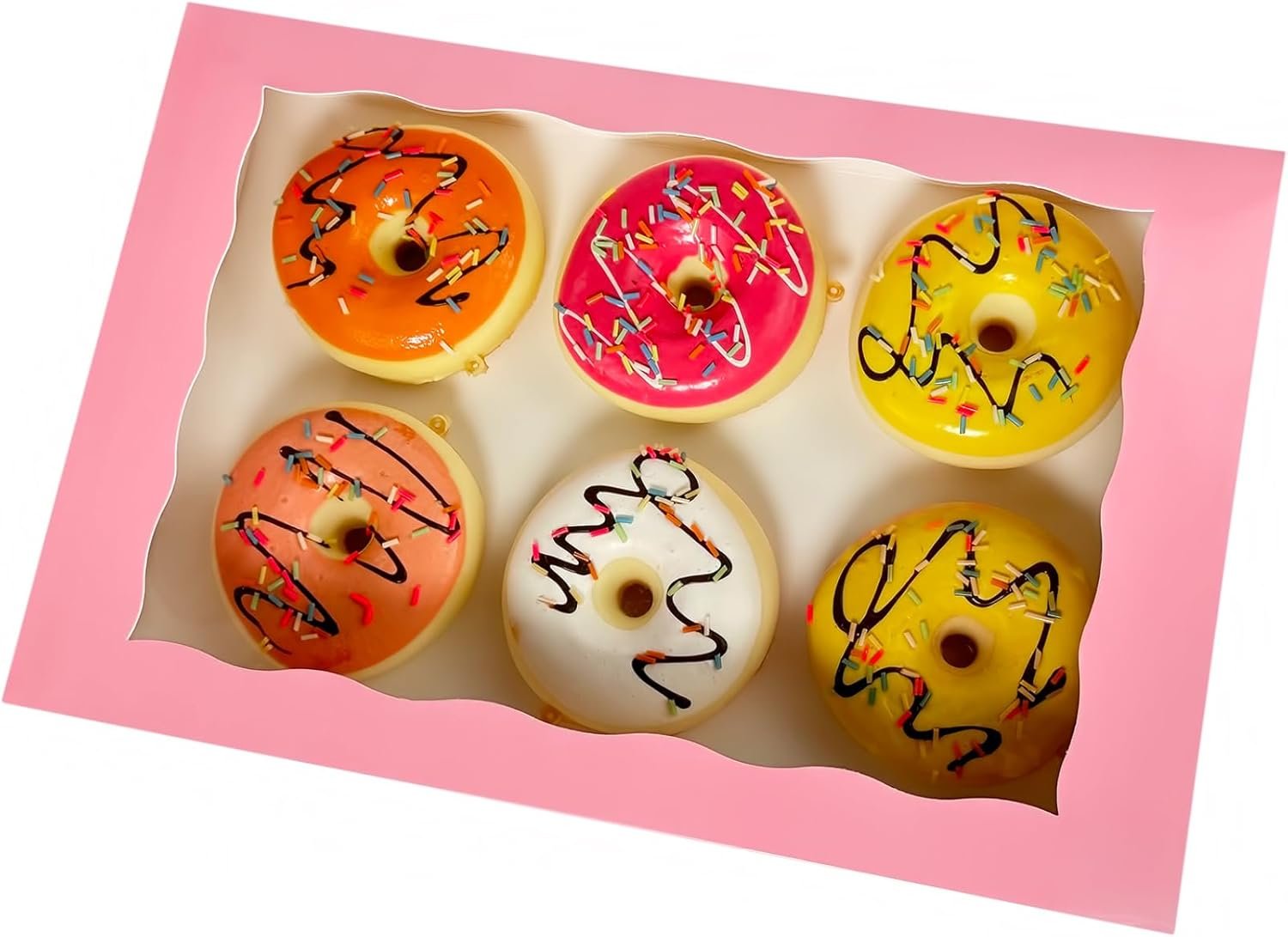 Großhandel 15er-Pack Pinke Backwarenbox 12x8x2,5 Zoll für große Donuts Muffins Cookies mit PVC-Fenster - Individuelles Logo auf naturbelassenem Kraftpapier - OEM Boxen. Großhandel 15er-Pack Pinke Backwarenbox 12x8x2,5 Zoll für große Donuts Muffins Cookies mit PVC-Fenster - Individuelles Logo auf naturbelassenem Kraftpapier - OEM Boxen.