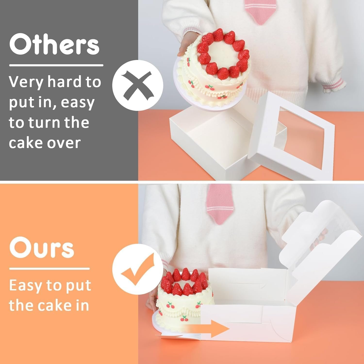 Großhandel 3 Stück 10x10x4,5 Zoll Kuchenboxen, weiße quadratische Einweg-Backwarenboxen mit Fenster für Hochzeit, Geburtstag, Parteien, individuelle Logo-Anpassung durch den Hersteller. Großhandel 3 Stück 10x10x4,5 Zoll Kuchenboxen, weiße quadratische Einweg-Backwarenboxen mit Fenster für Hochzeit, Geburtstag, Parteien, individuelle Logo-Anpassung durch den Hersteller.