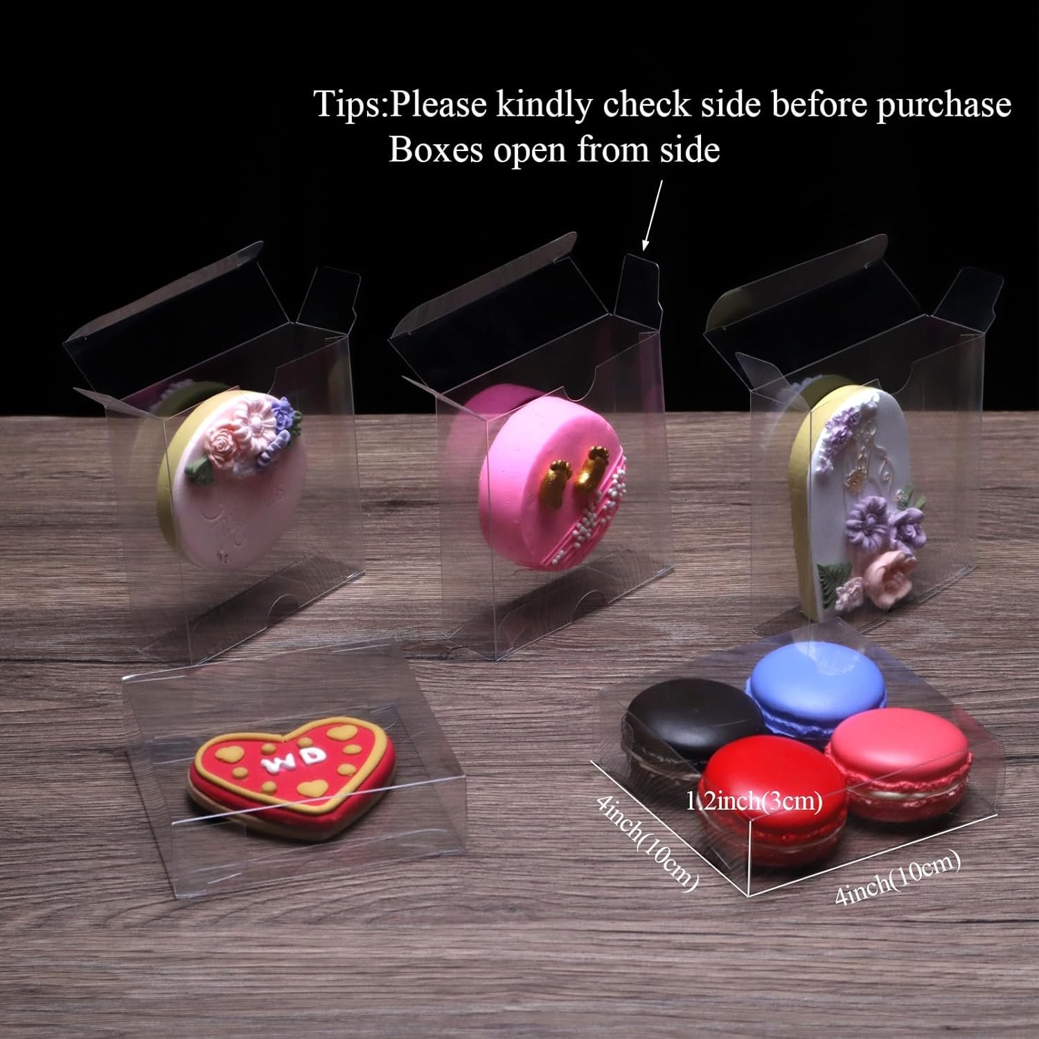 Großhandel 100 Stück 4x4x1,2 Zoll klare Einweg-Keksboxen, Macaron-Boxen und Brownie-Boxen für individuelles Logo, perfekt für Ostern, Muttertag, Vatertag, Weihnachten und Geburtstage von zuverlässigen Herstellern.