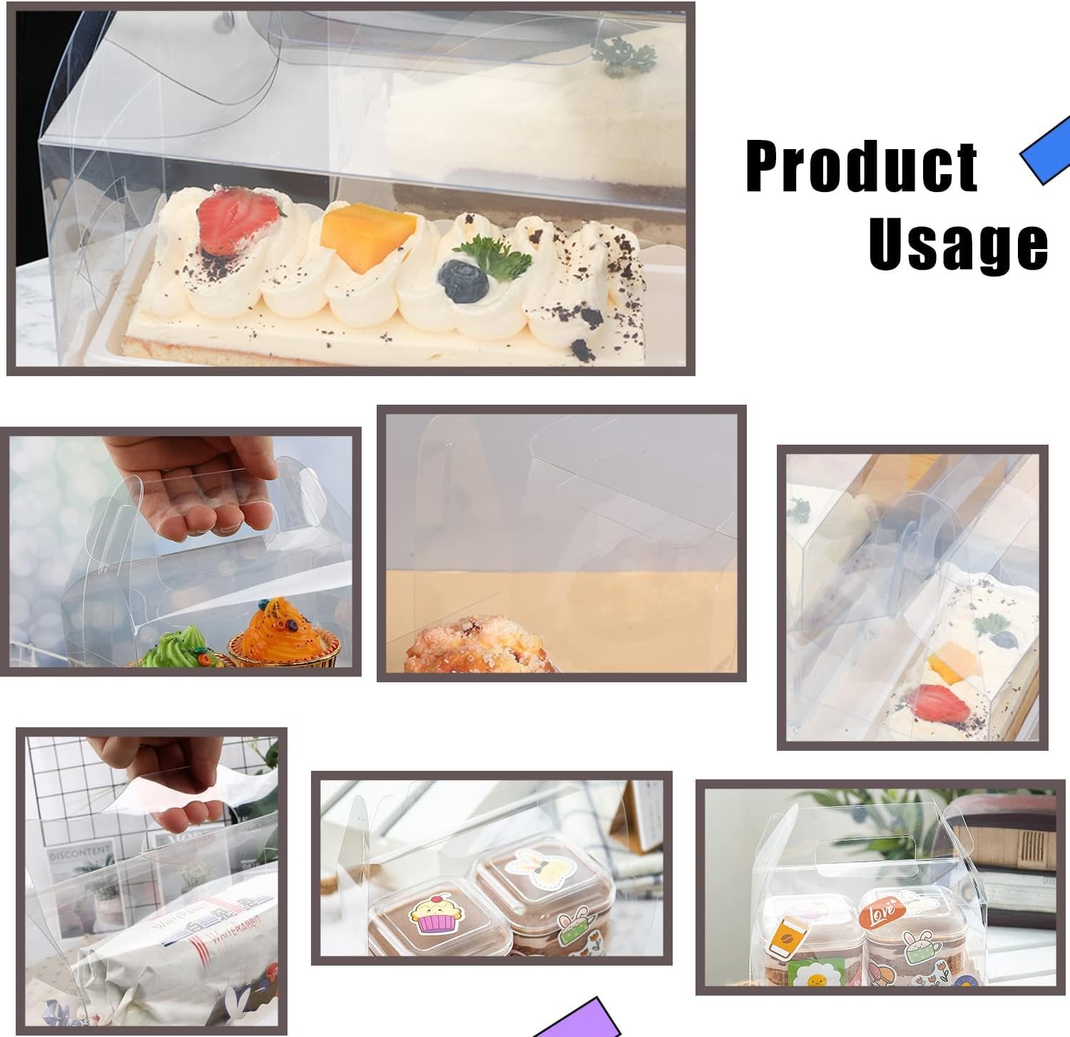 Großhandel klare Kaffeeboxen mit individueller Logooption, perfekt für Partygebäck, Dessert, Cookies und Geschenke (6,3