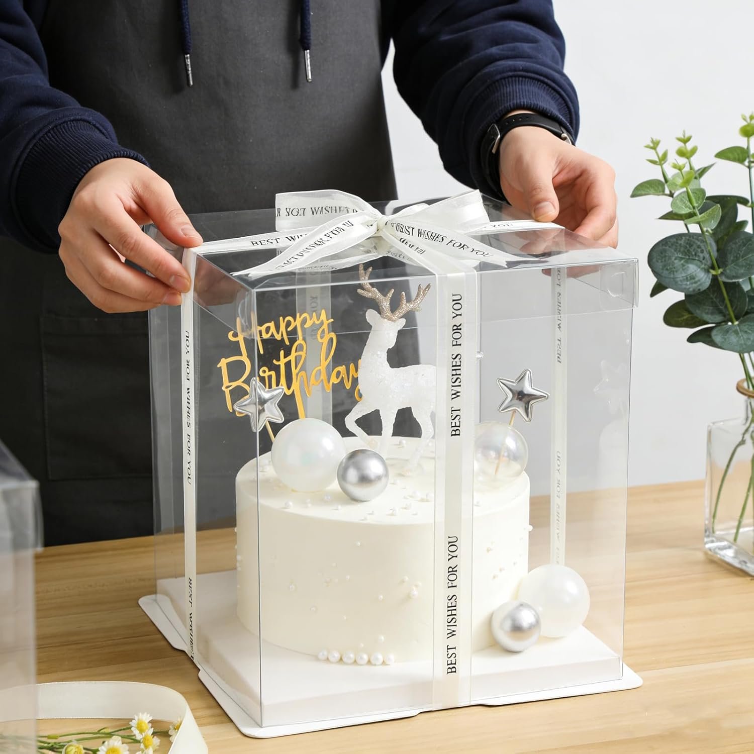 Großhandel 6er Pack transparente Tortenschachteln, 10