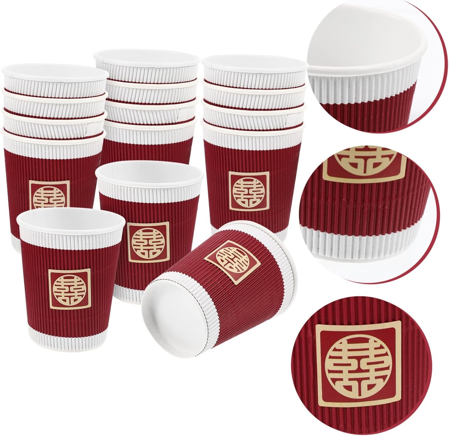 Großhandel 20 Stück Pinke Pappbecher für Hochzeiten, individuell bedruckbar, Hersteller von Einwegbechern für Spirituosen.