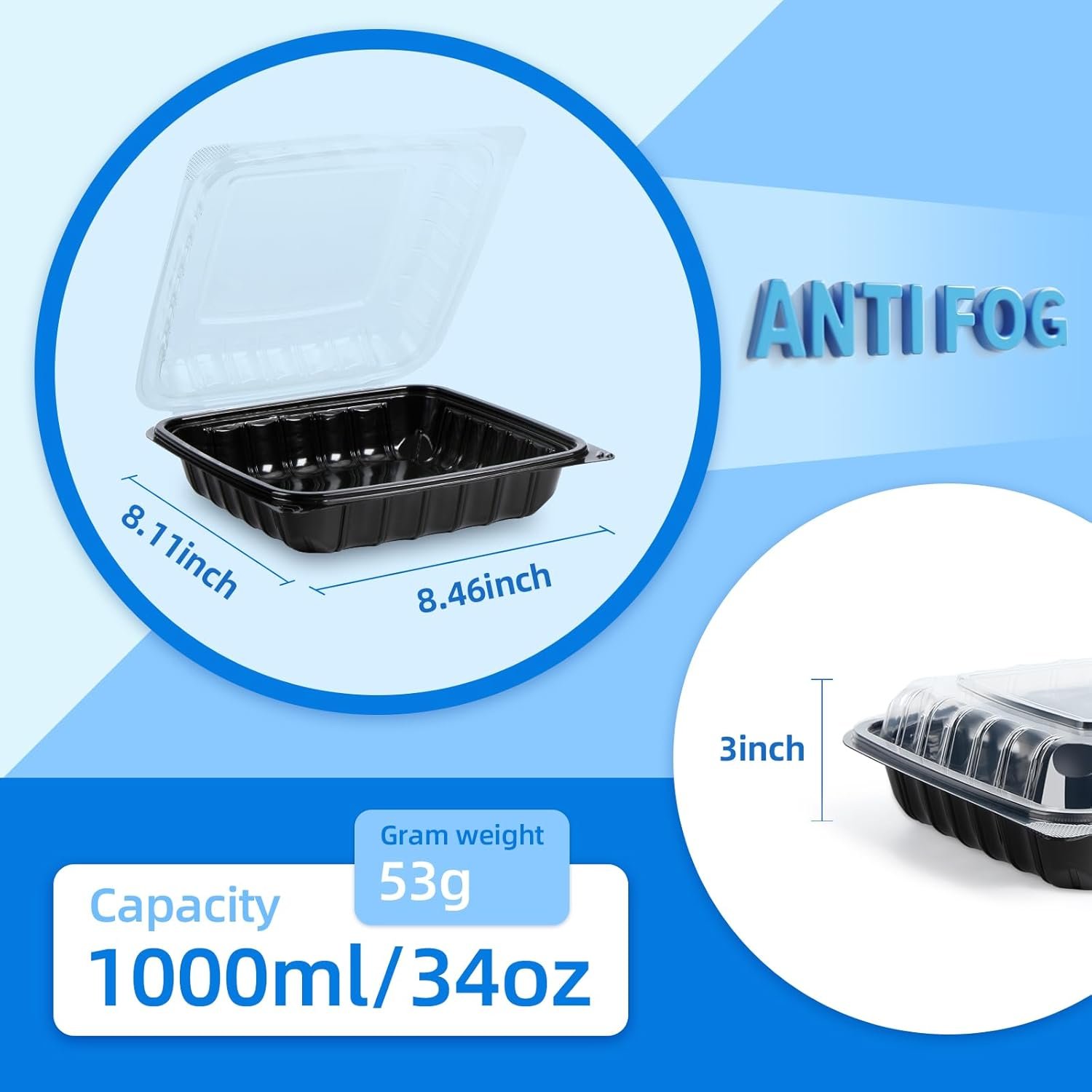 Großhandel Takeout Containers 25 Pack mit 34 oz und 8