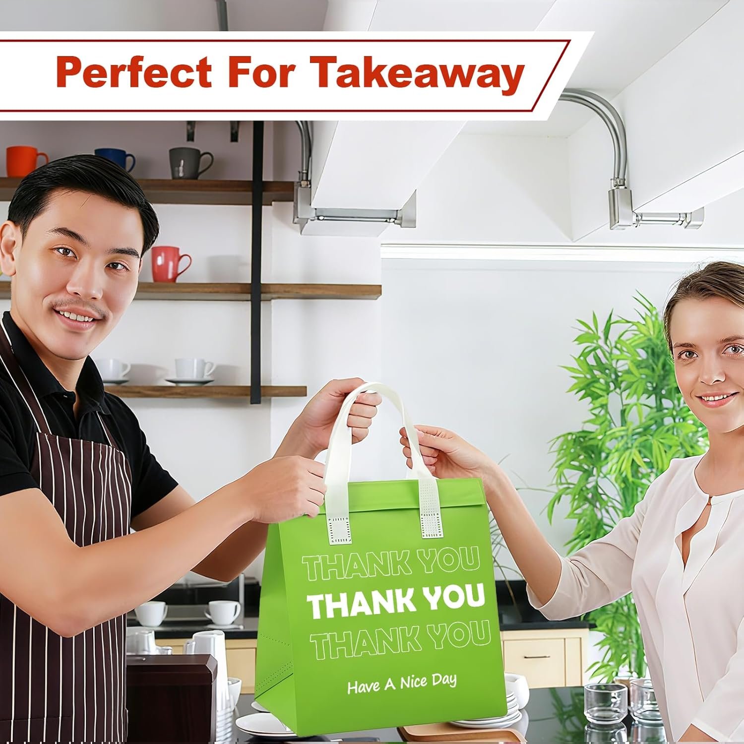 Großhandel 25 Stück Thermo-Isolierte Take Away Taschen in Multicolor für heiße und kalte Speisen, 9,5x9,5x6 cm, OEM Lieferant für Lebensmittel-Lieferdienste, Catering und Gastronomie.