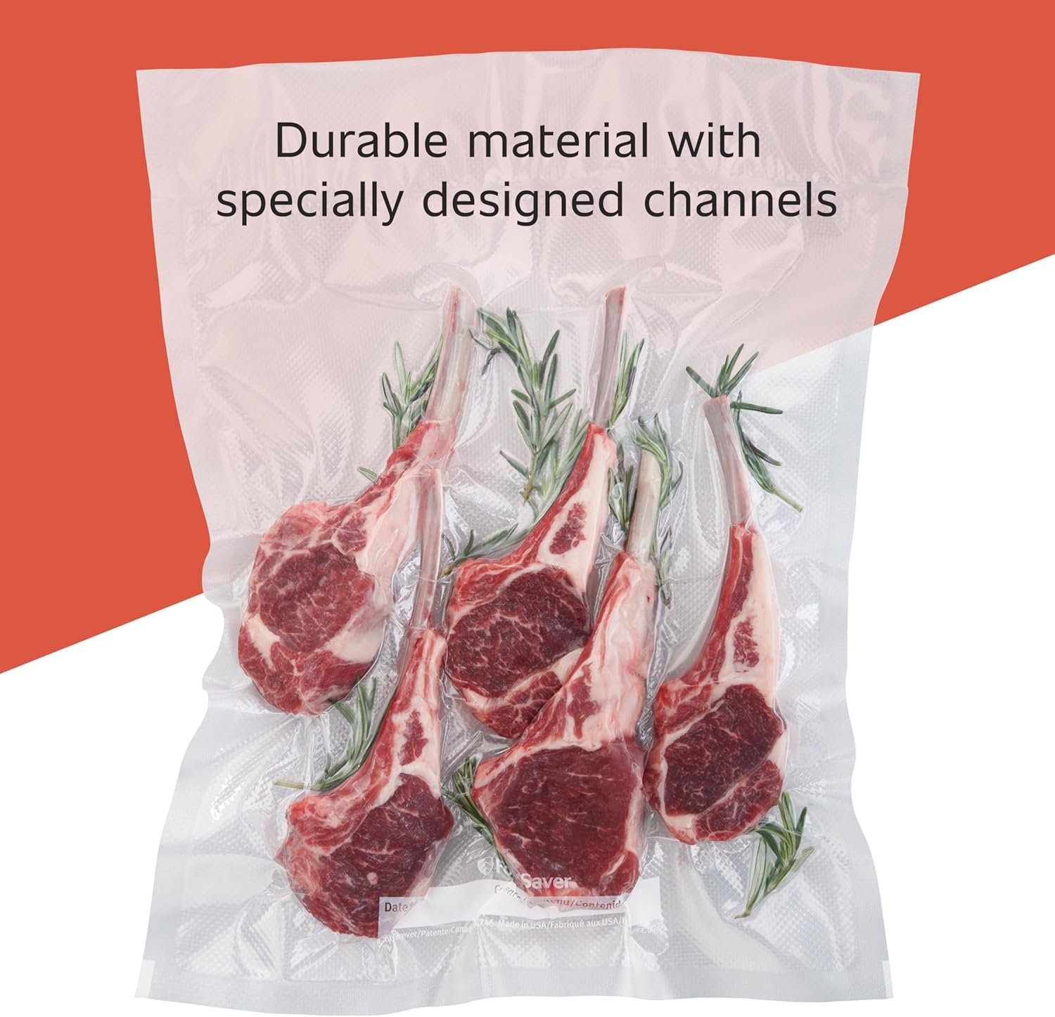 Großhandel vakuumversiegelte Lagerbeutel, 8 x 20' (Packung mit 3), ideal für Meal Prep und Sous Vide Kochen, individuellem Logo für Eigenmarken, vom Hersteller.