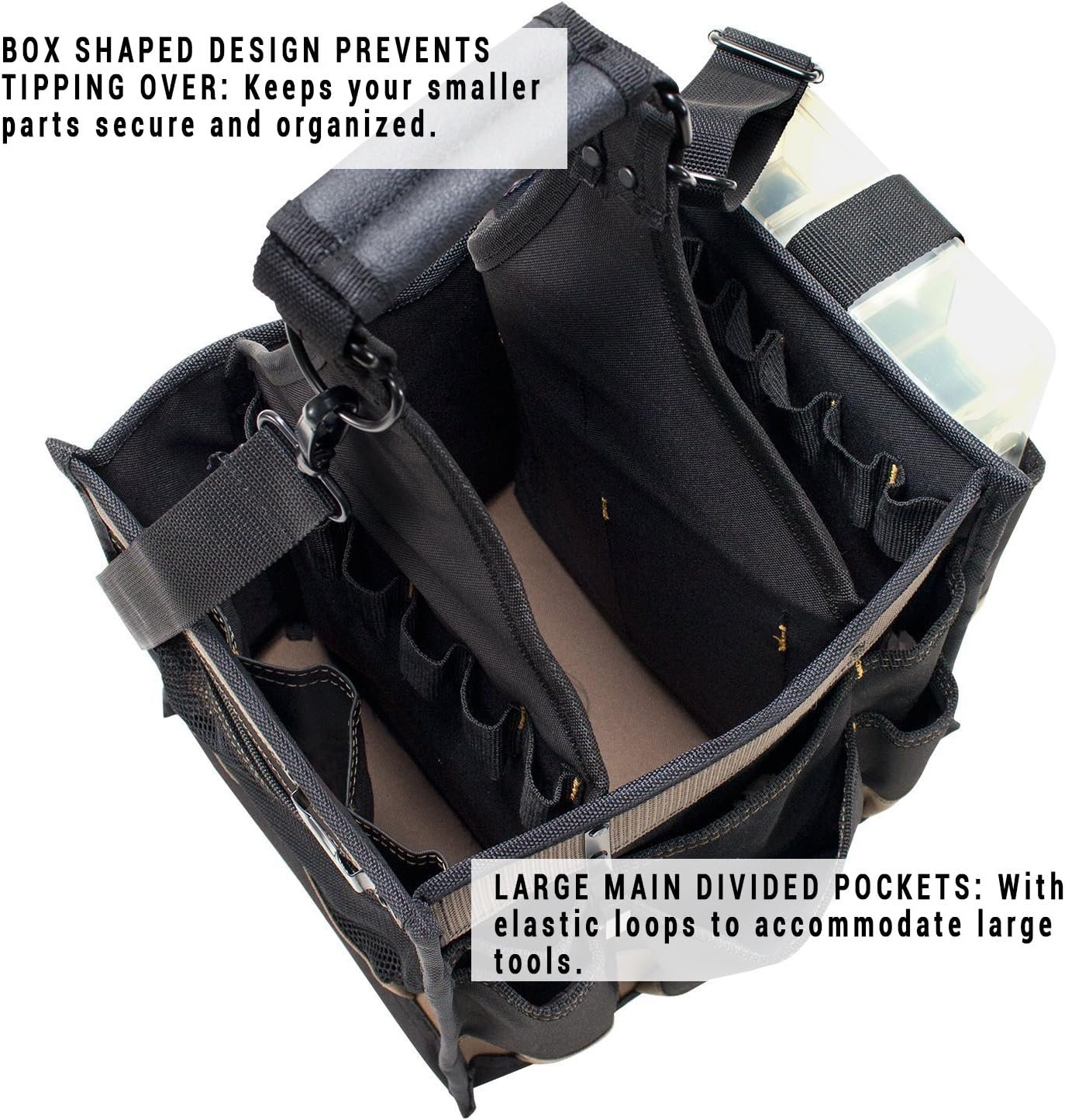 Großhandel großer Werkzeugträger für Elektro- und Wartungsarbeiten mit individuellem Logo vom Hersteller, schwarz Großhandel großer Werkzeugträger für Elektro- und Wartungsarbeiten mit individuellem Logo vom Hersteller, schwarz