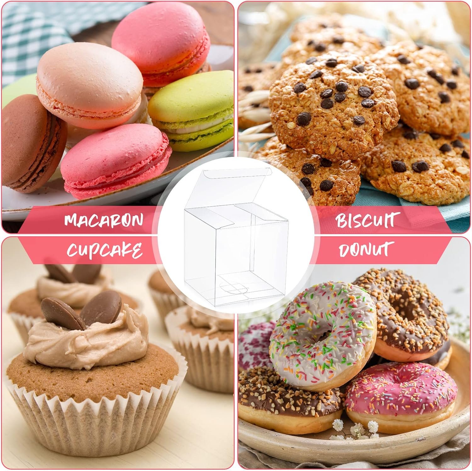 Großhandel 100 Stück transparente Favorit Boxen 4 x 4 x 4 Zoll für Gutscheine, individuell bedruckt mit eigenem Logo, ideal für Ausbildung, Hochzeiten, Baby-Partys, Macarons und Kekse von einem zuverlässigen Hersteller. Großhandel 100 Stück transparente Favorit Boxen 4 x 4 x 4 Zoll für Gutscheine, individuell bedruckt mit eigenem Logo, ideal für Ausbildung, Hochzeiten, Baby-Partys, Macarons und Kekse von einem zuverlässigen Hersteller.