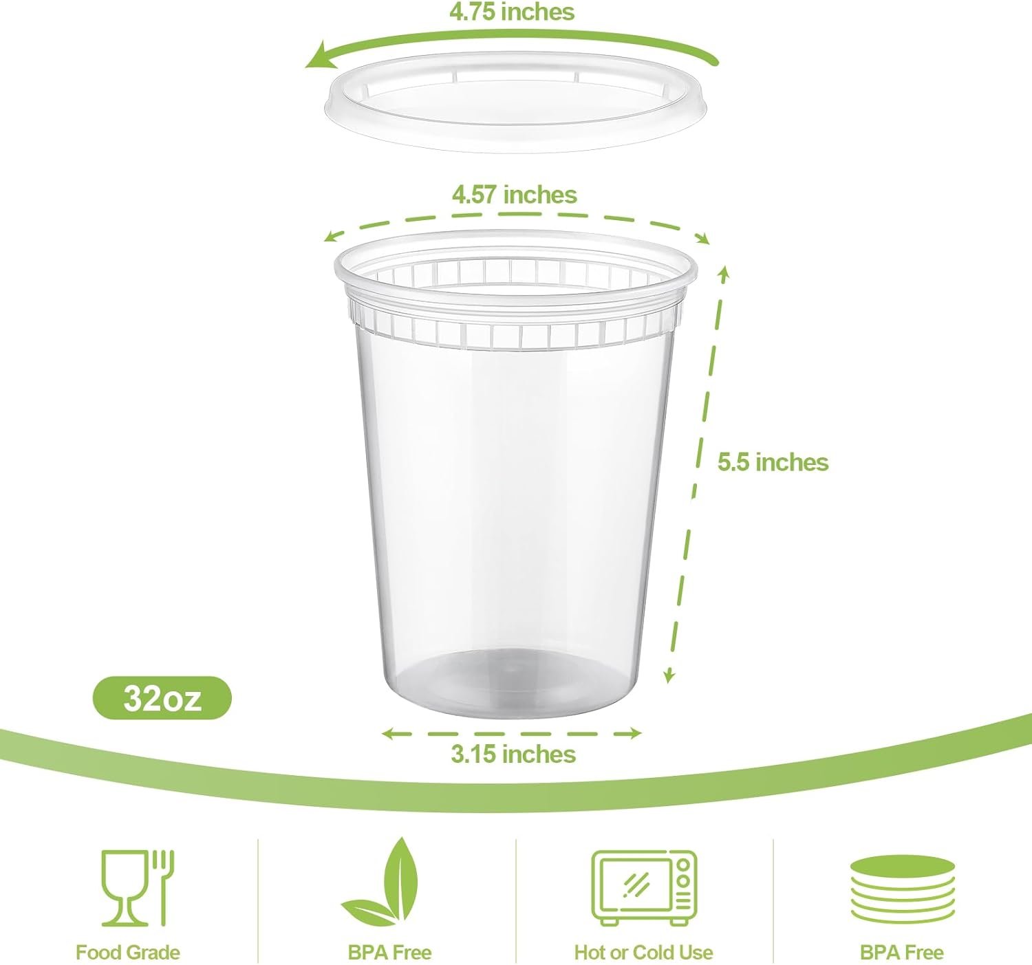 Großhandel 32 oz luftdichte Kunststoffbehälter für Lebensmittelspeicherung, robust und spülmaschinenfest, mit Deckeln, perfektes Set für die Vorbereitung von Takeout-Mahlzeiten und Bulk-Bestellungen. Individuelles Logo und OEM-Optionen verfügbar.