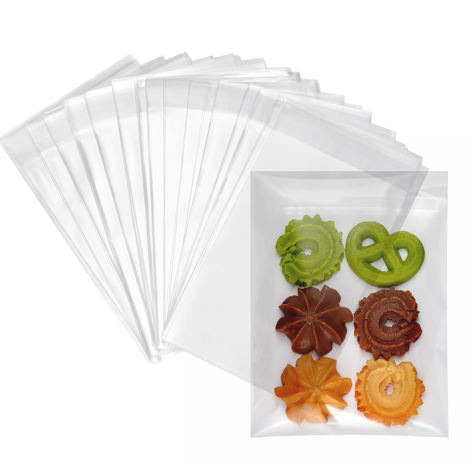 Großhandel Klarsicht Selbstklebende Cellophan-Beutel 4"x6" (10,2 x 15,2 cm) Packung mit 200 – Resealable Bags für Cookies, Süßigkeiten und Partygeschenke – Individuelles Logo für Ihre Eigenmarke