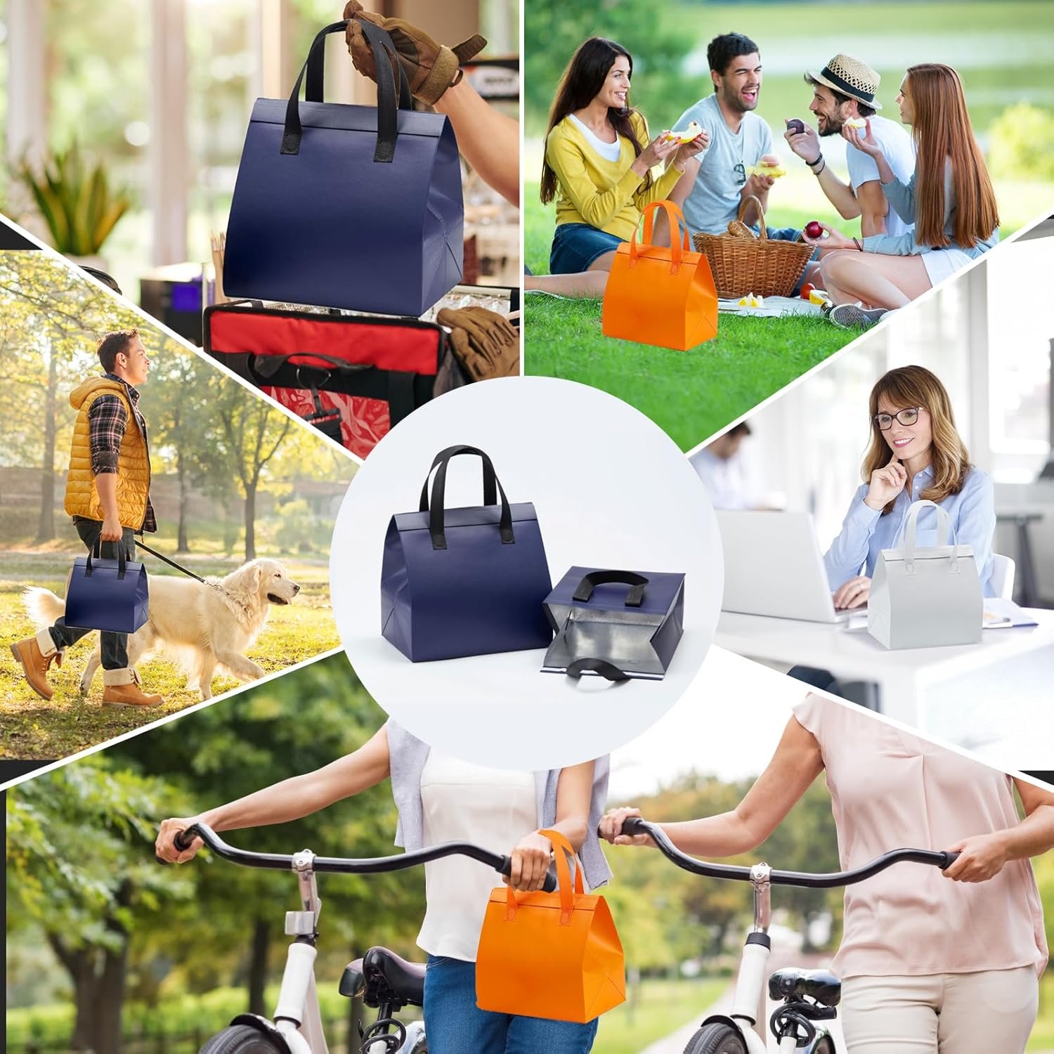 Großhandel 100 Stück isolierte Take-Away-Taschen, Einweg-Lunch-Taschen für Essen, Kaffee, Milchtee, Meeresfrüchte, Pizza, für Restaurants und Lebensmittelgeschäfte 9,5 x 6 x 10 Zoll (Marineblau), individuelles Logo, Hersteller. Großhandel 100 Stück isolierte Take-Away-Taschen, Einweg-Lunch-Taschen für Essen, Kaffee, Milchtee, Meeresfrüchte, Pizza, für Restaurants und Lebensmittelgeschäfte 9,5 x 6 x 10 Zoll (Marineblau), individuelles Logo, Hersteller.